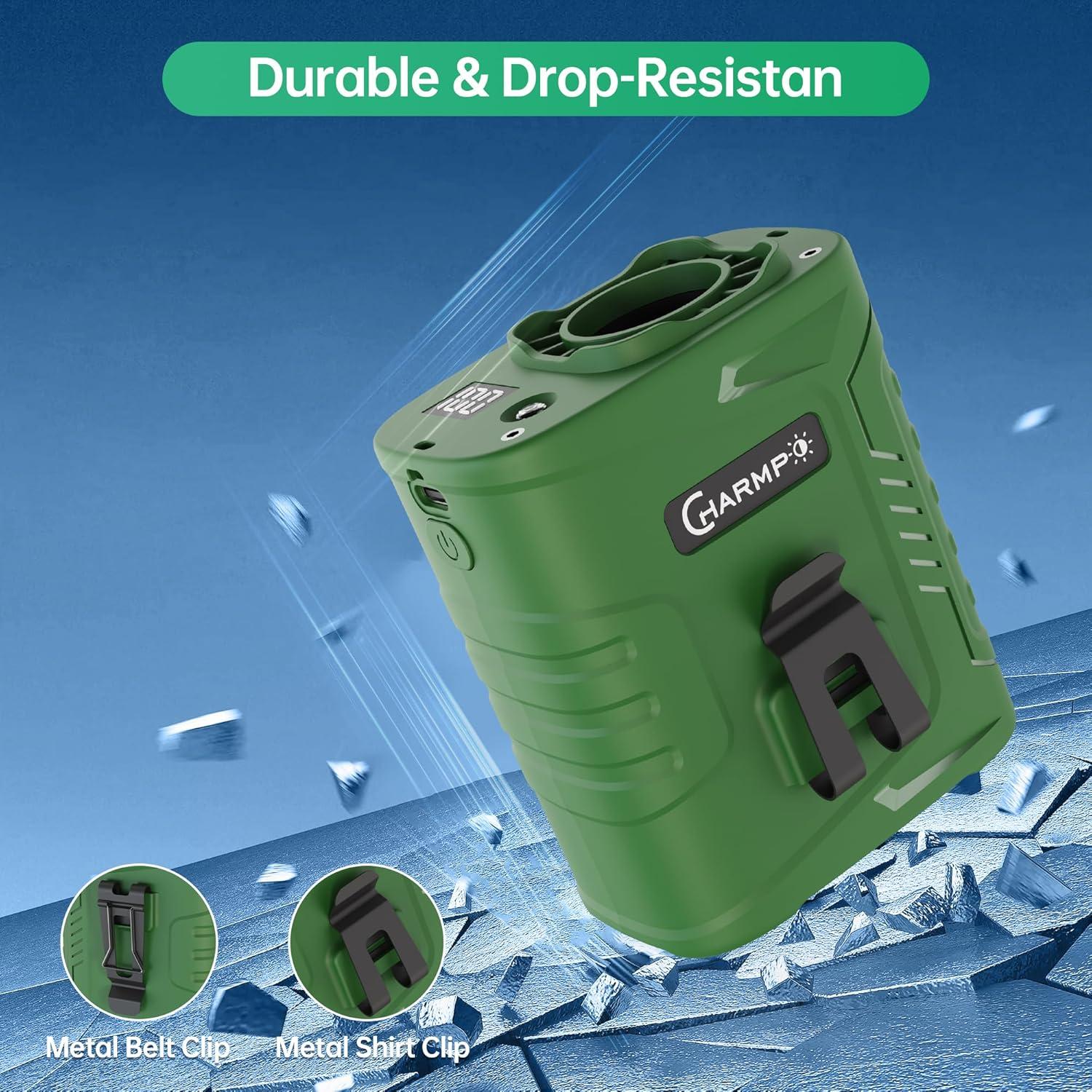 Ventilador de Cintura Portátil CHARMP GY007C 5000mAh Verde Militar