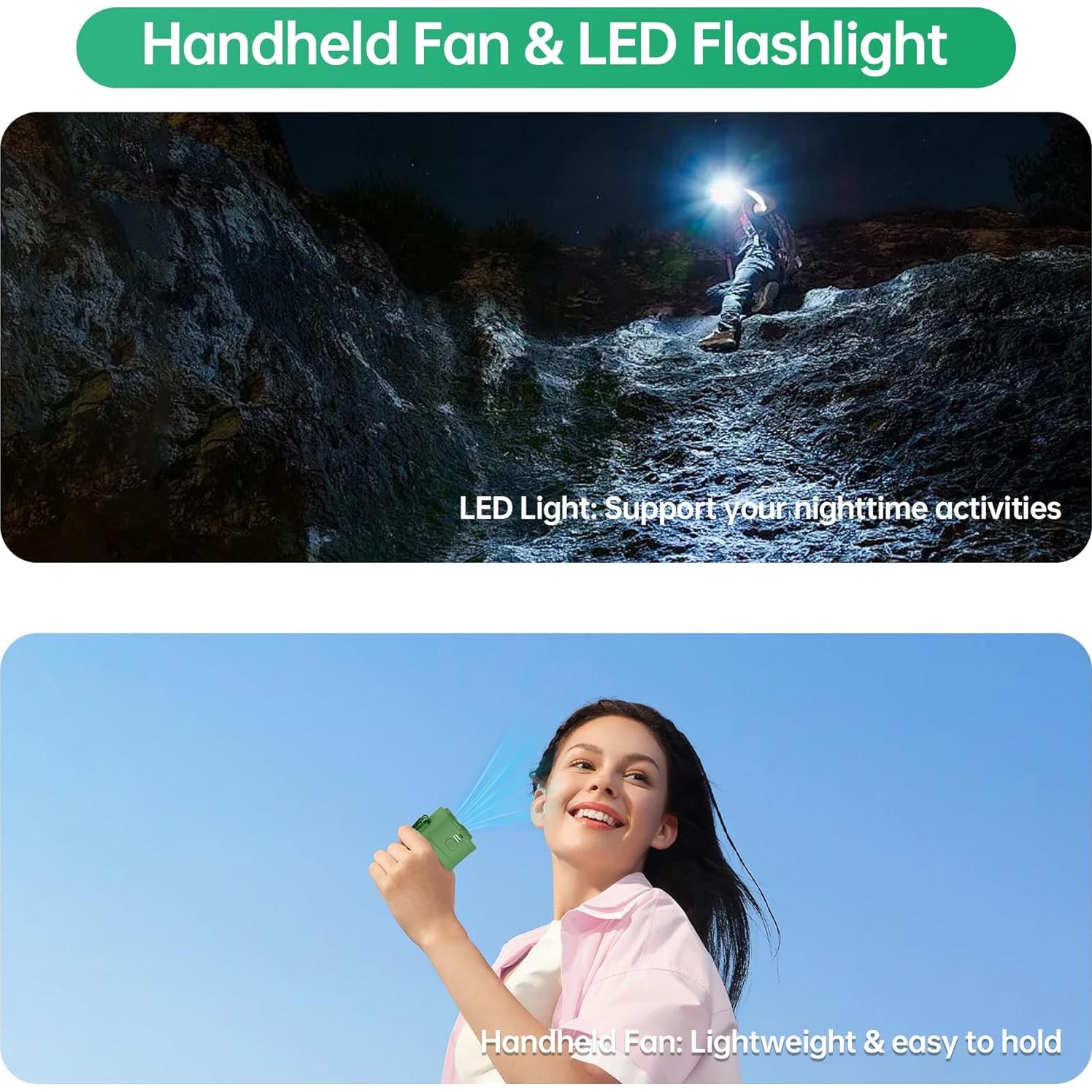 Ventilador de Cintura Portátil CHARMP GY007C 5000mAh Verde Militar