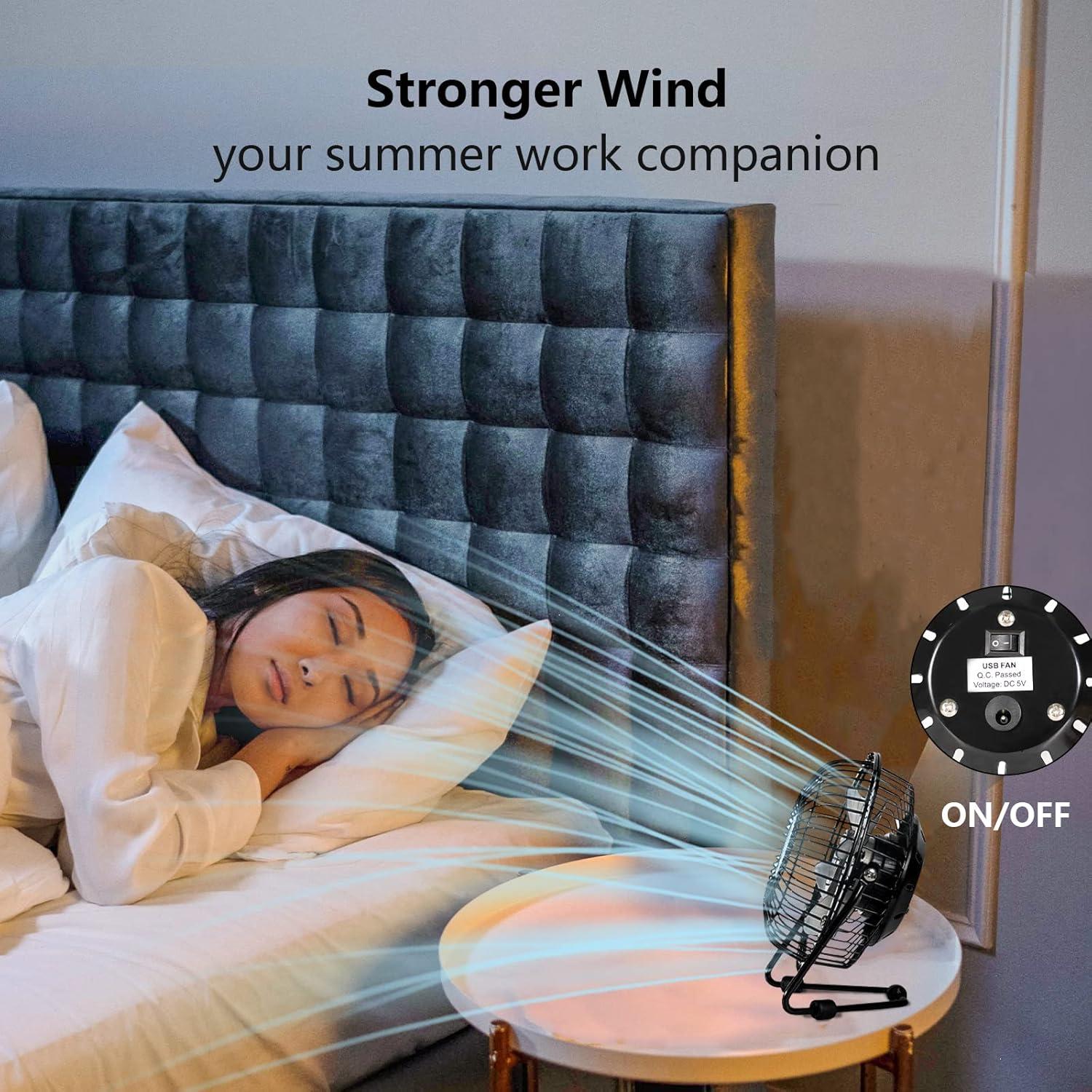 Ventilador de Escritorio BEESTAR BS-MF 4" USB Metal Silencioso