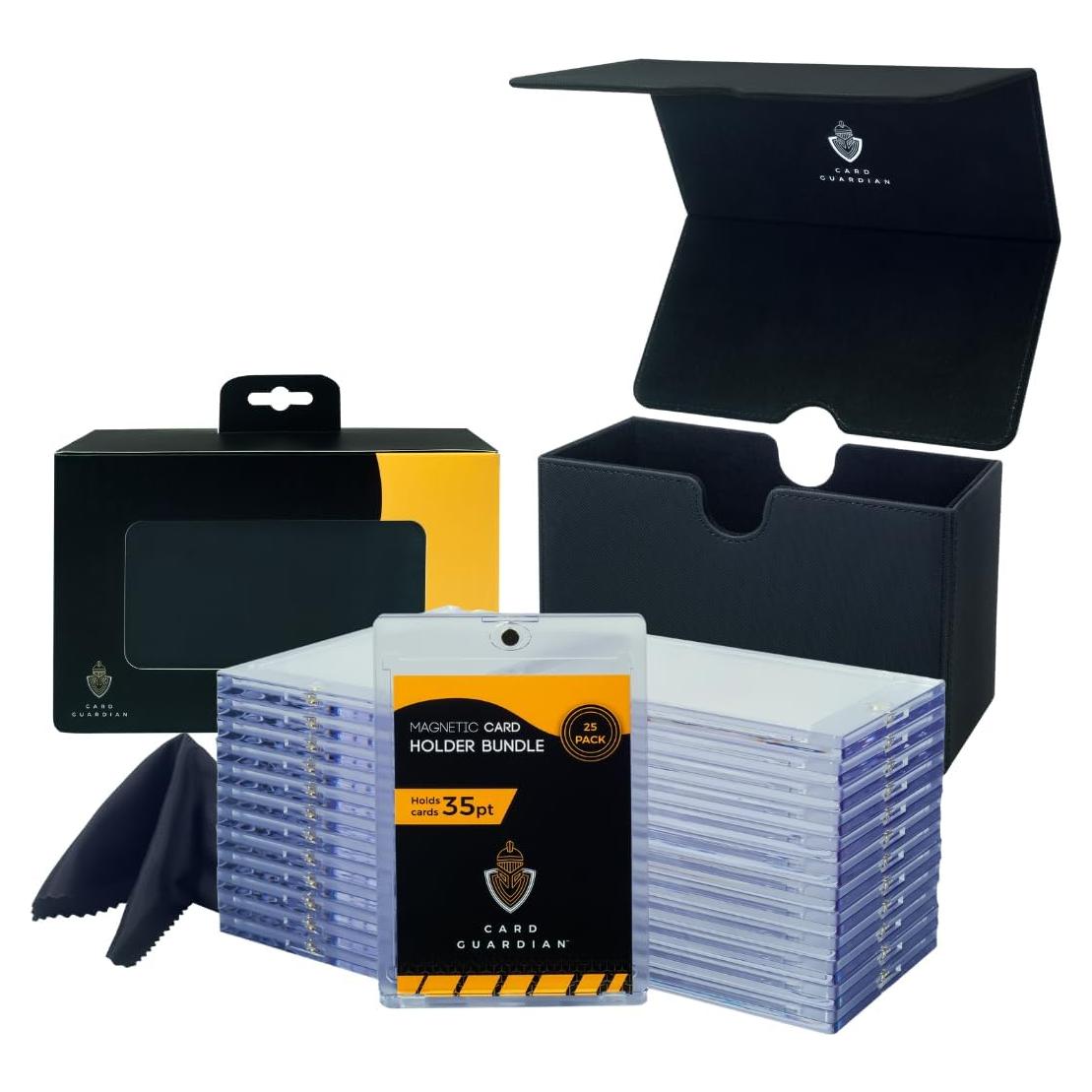 Caja de Baraja Premium Card Guardian con 25 Soportes Magnéticos