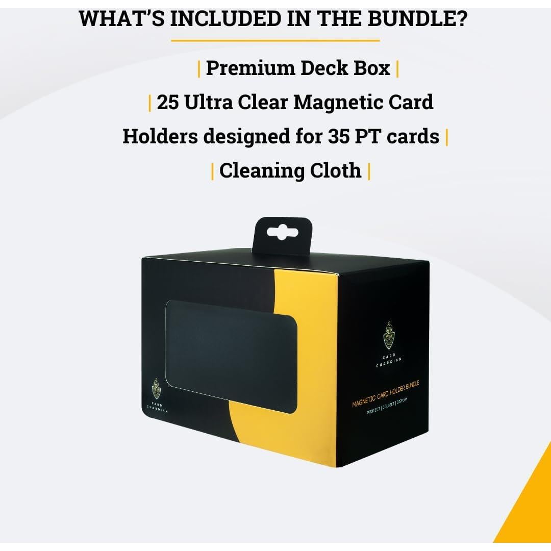 Caja de Baraja Premium Card Guardian con 25 Soportes Magnéticos