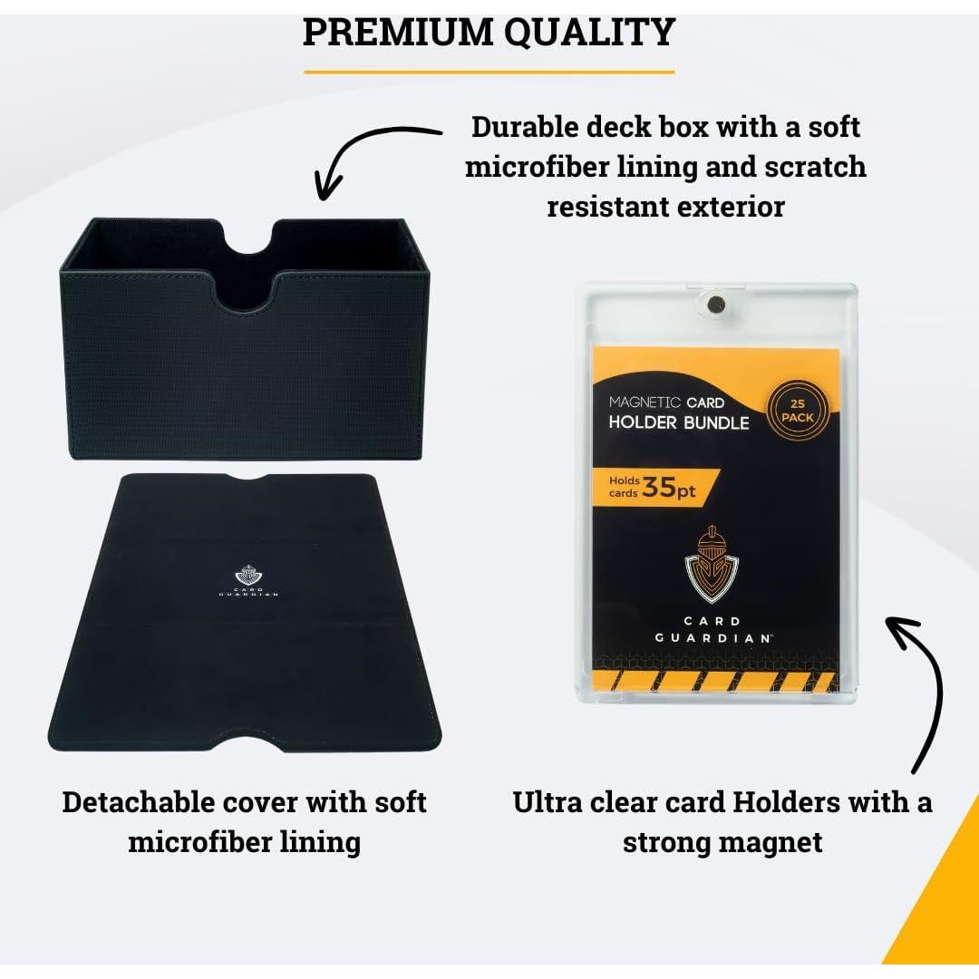 Caja de Baraja Premium Card Guardian con 25 Soportes Magnéticos