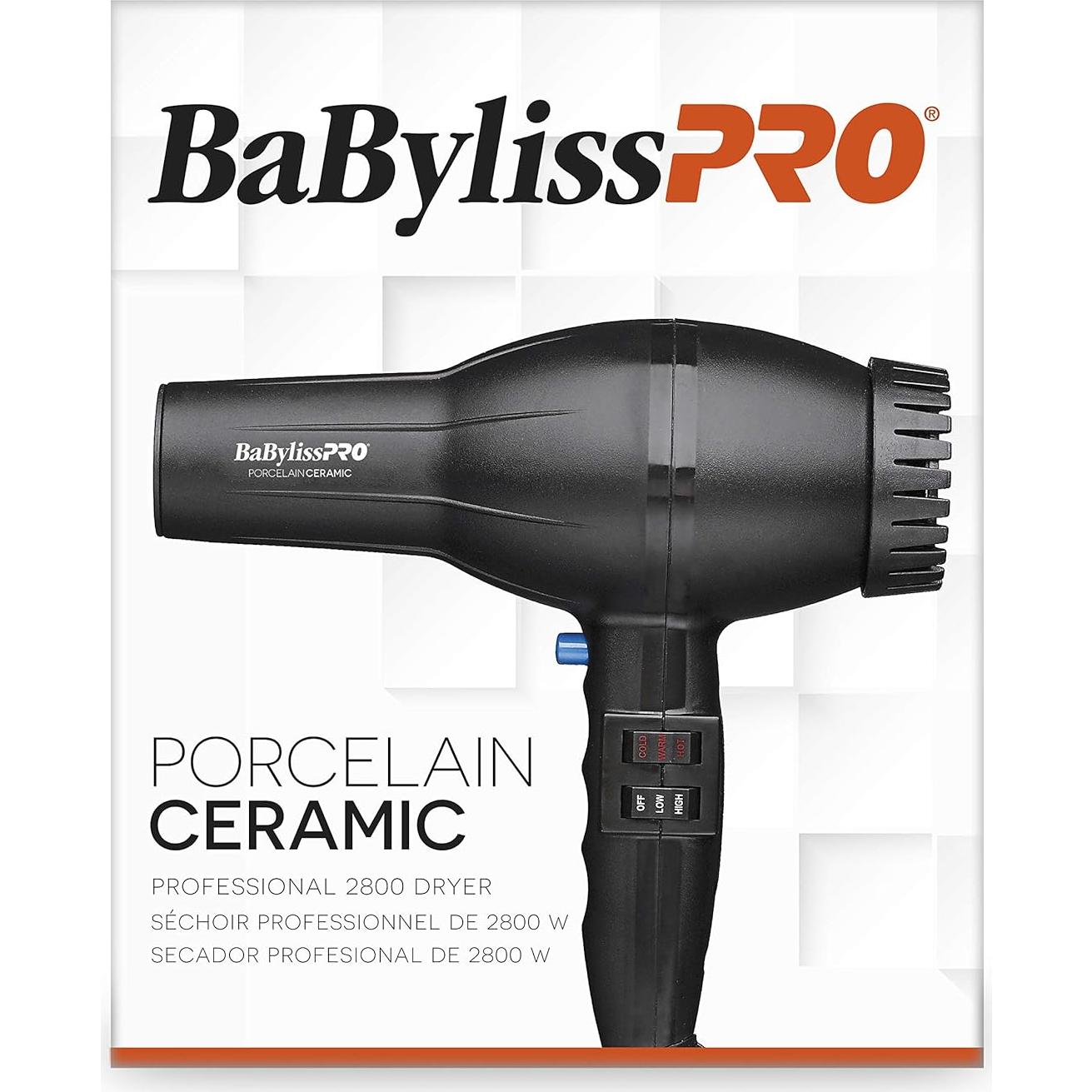 Secador de Cerámica BaBylissPRO 2800 0.45kg 21.6x8.9x29.2cm