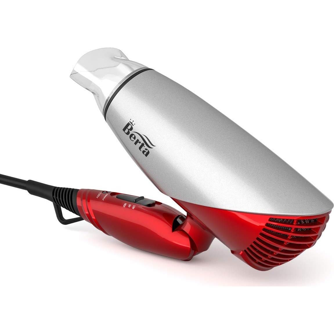 Secador de Pelo Berta 1875W Cerámico Iónico Plegable Rojo