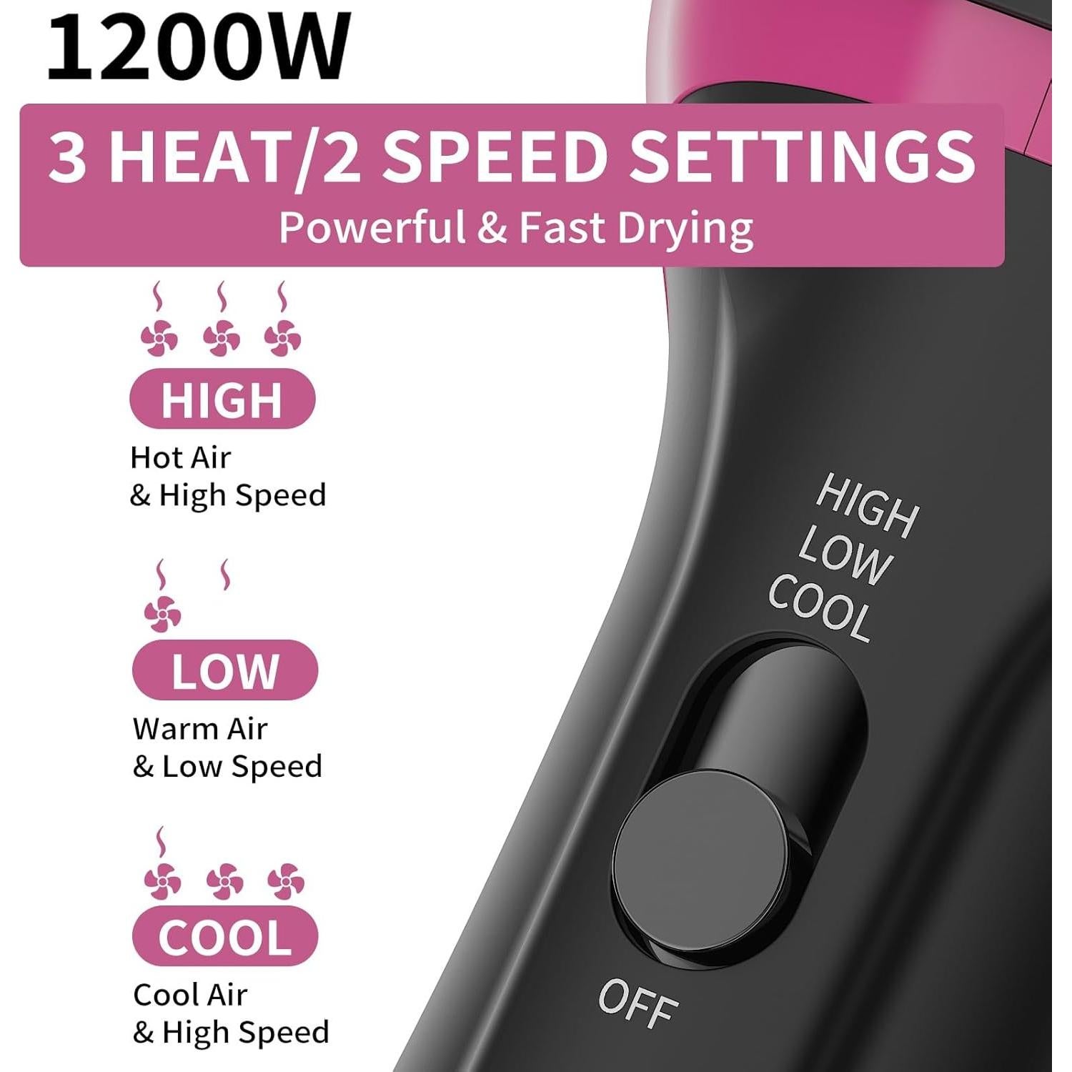 Cepillo Secador de Cabello Doble Voltaje 1200W Zhuhai SY-BD18