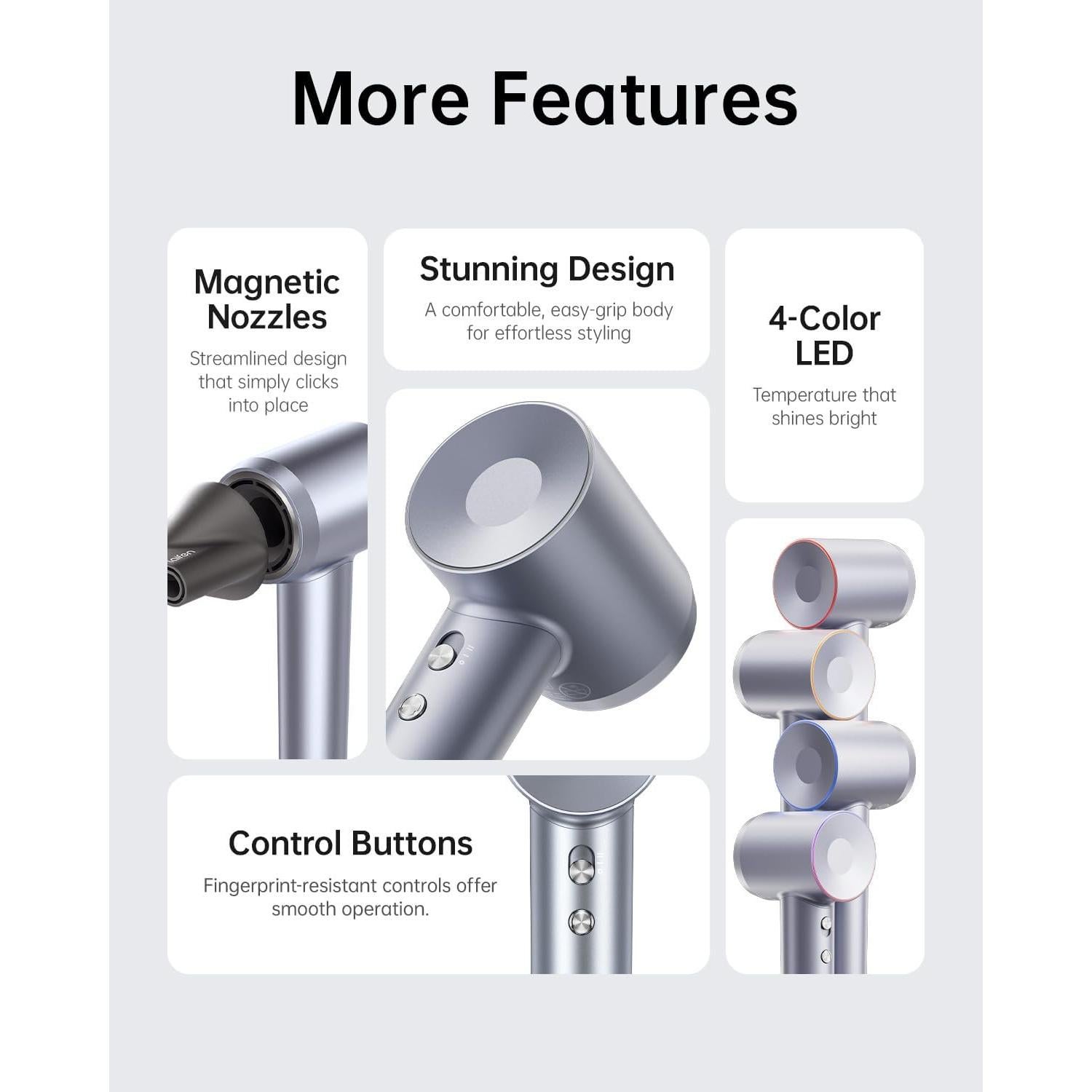 Secador de Pelo Laifen Swift 200M Iónico 110,000 RPM Bajo Ruido