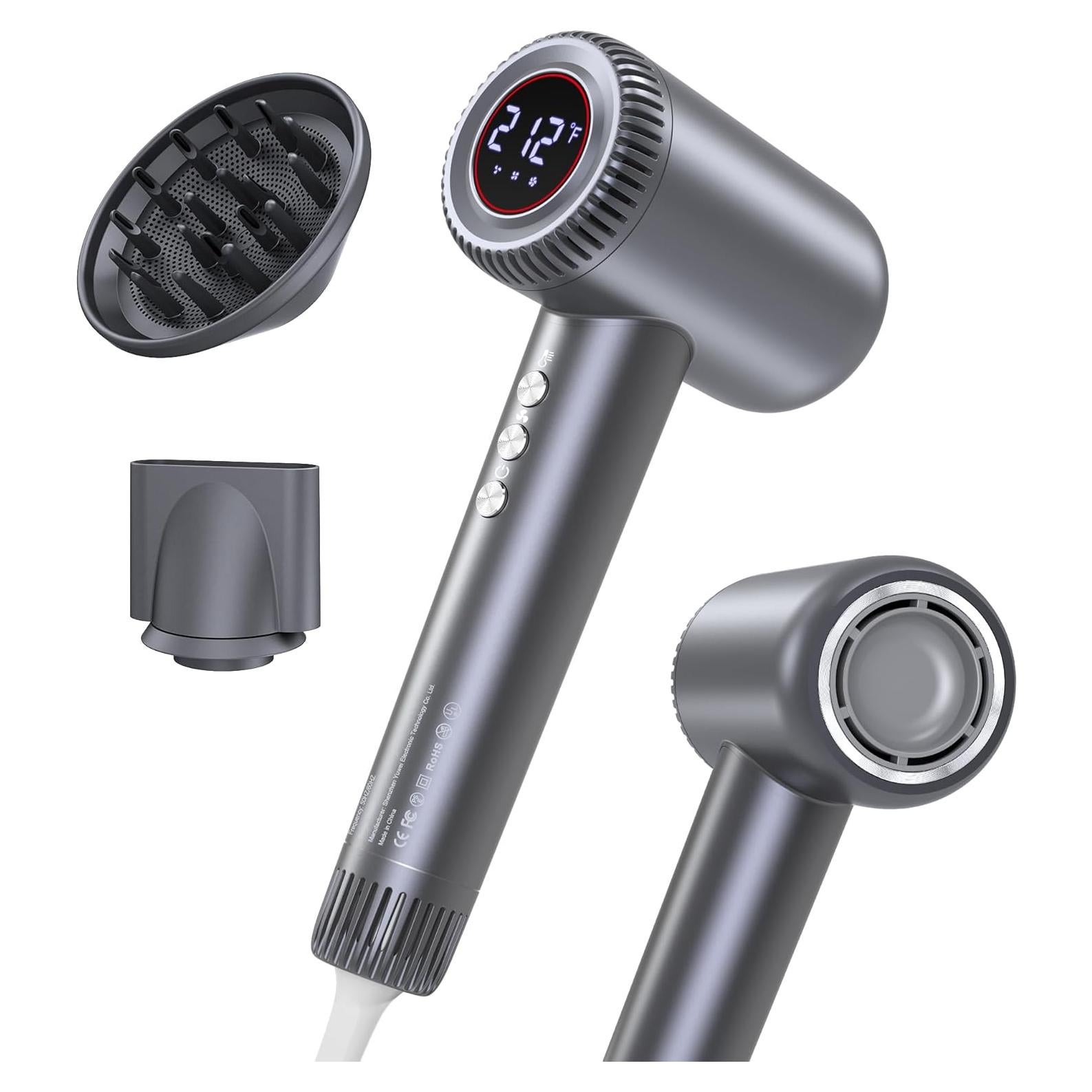 Secador de Pelo Profesional Syvekk C11 1600W Iónico Bajo Ruido