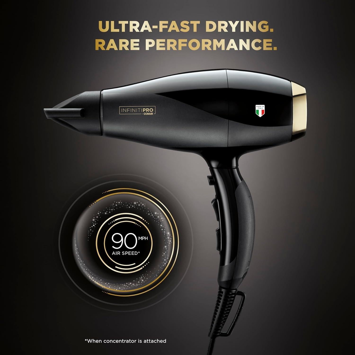 Secador de Pelo Conair ArteBella Italiano 144.84 km/h con Difusor