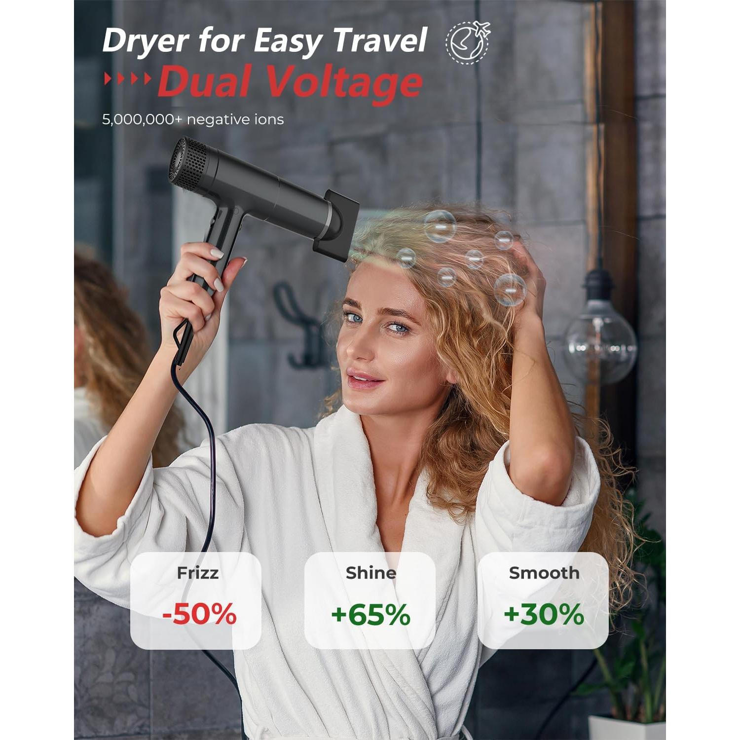 Secador de Pelo Profesional IKV 90000 RPM Doble Voltaje 1.32 kg