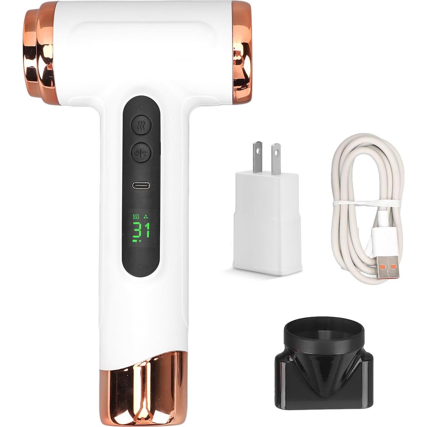 Secador de Pelo Inalámbrico Vikye 200W Batería 15000mAh