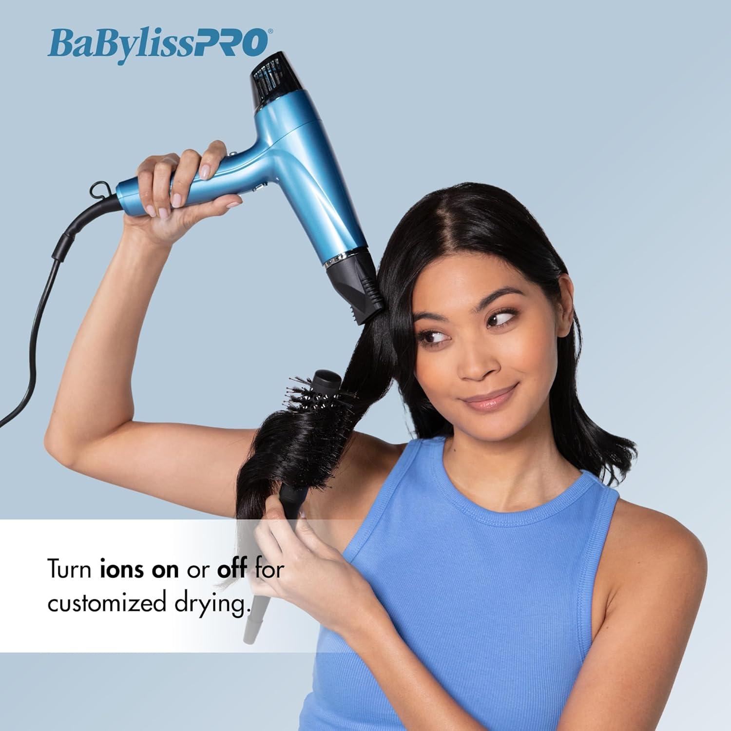 Secador de pelo BabylissPRO Nano Titanium 1875W iónico azul