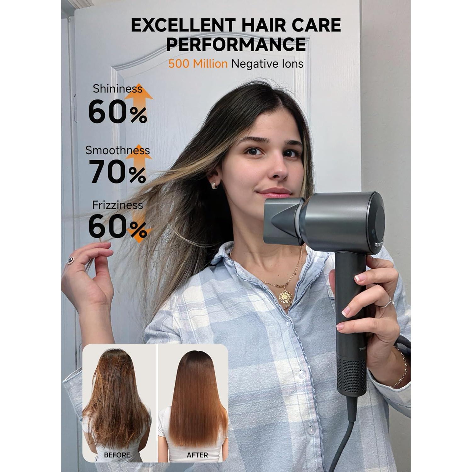 Secador de Pelo Profesional TRANXPHIT HD-206C 160000 RPM 500M Iones