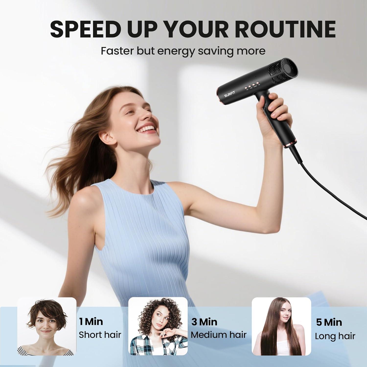 Secador de Pelo Iónico Profesional Surfit 110K RPM Plegable