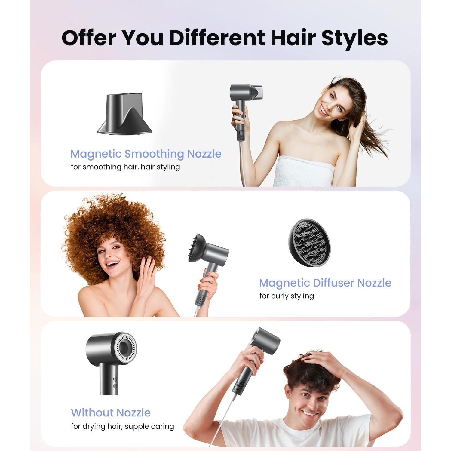 Secador de Pelo Profesional Lampick YEY-GS81 Iónico 500M Iones