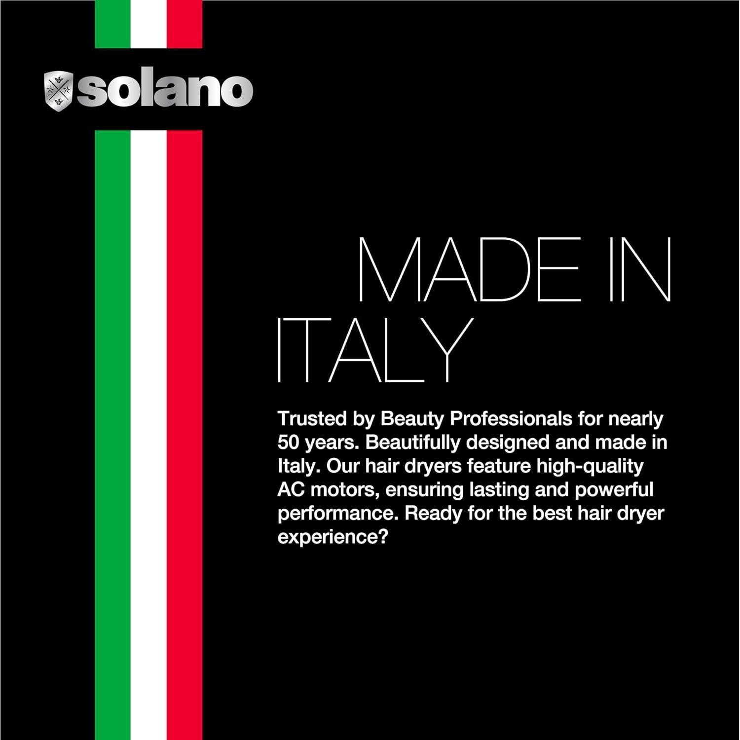 Secador de Pelo Iónico Solano Forza 1875W Turmalina Italia