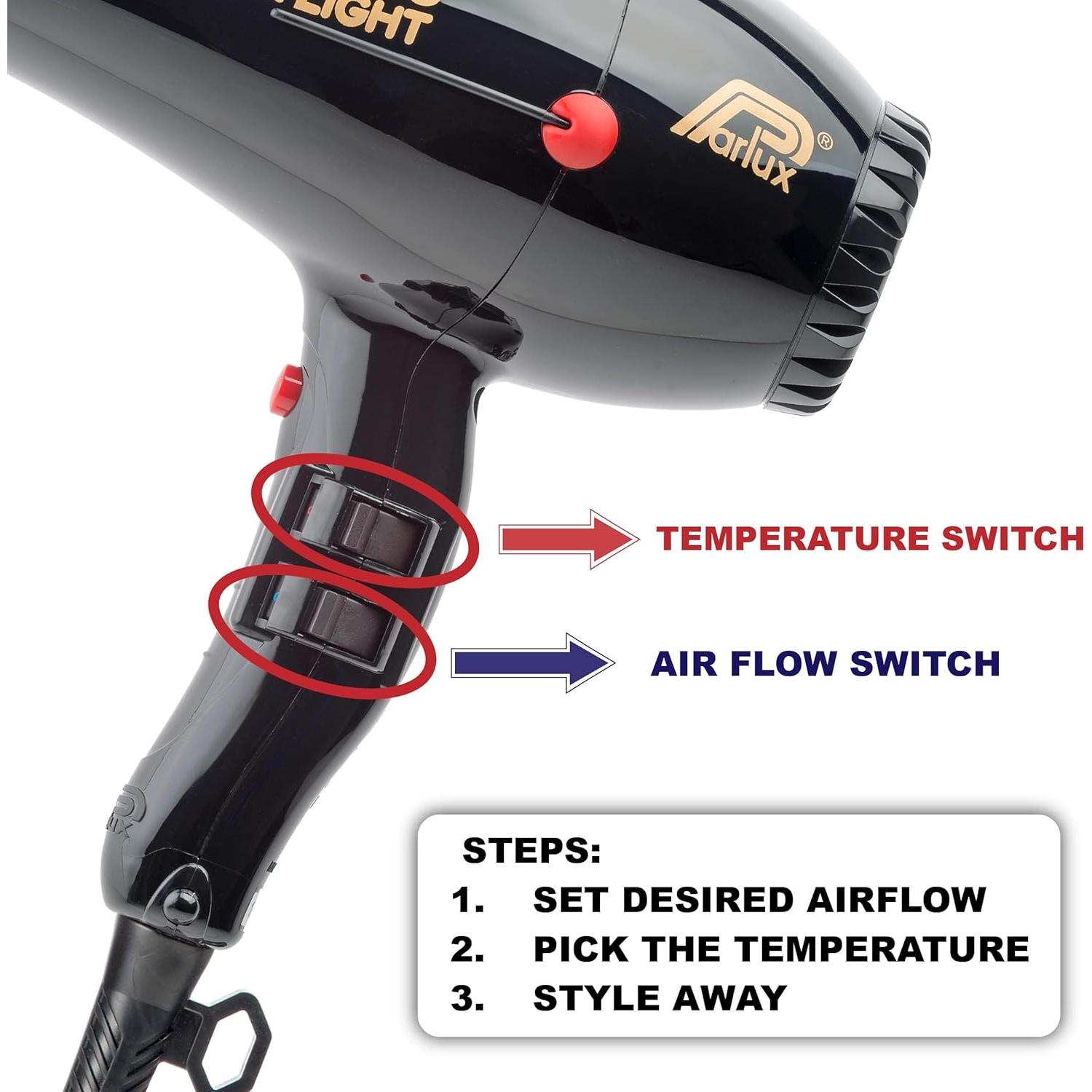 Secador de Pelo Parlux 385 Iónico Cerámico 2150W + Accesorio M Hair Designs