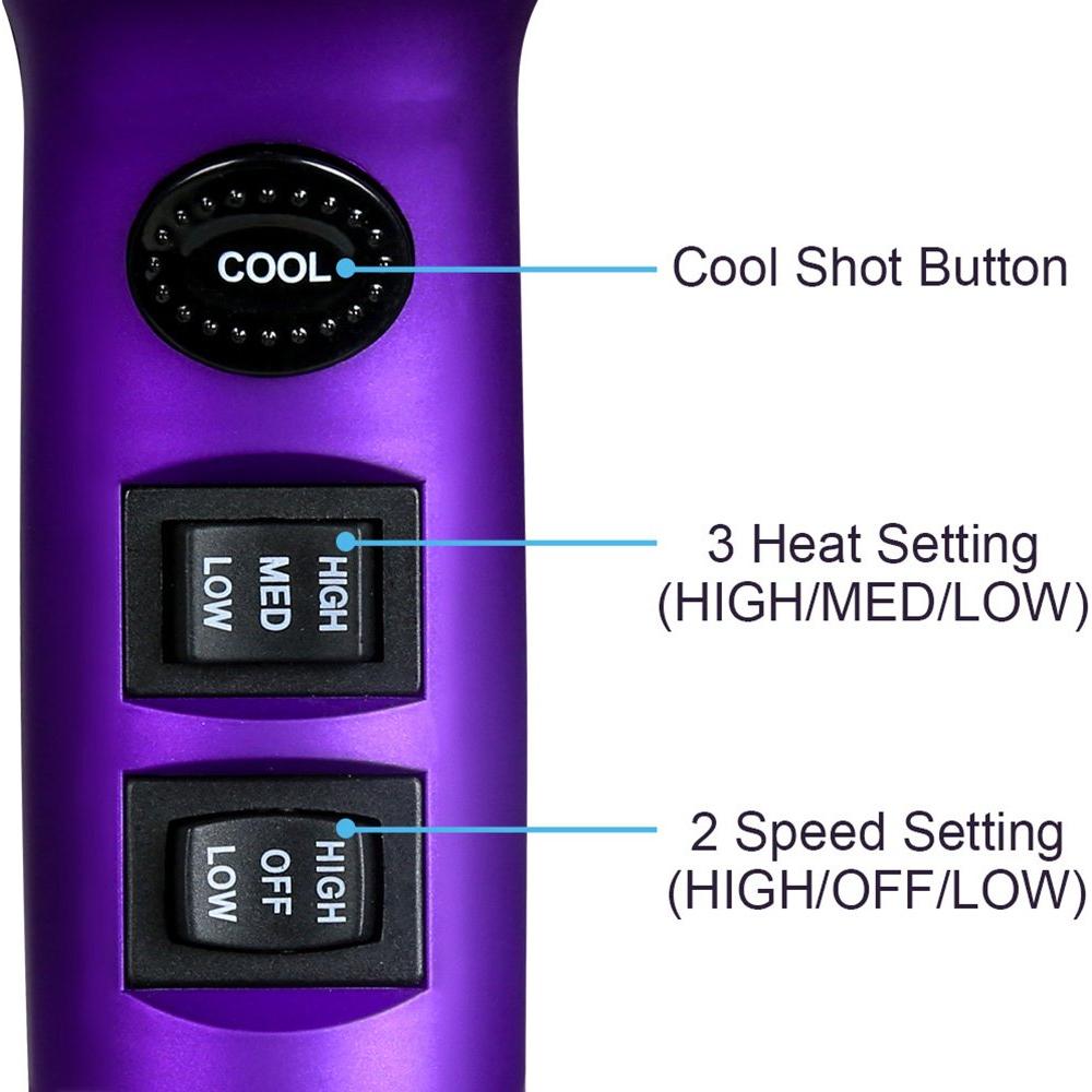 Secador de Pelo Profesional MHU 1875W Cerámica Iónica con Difusor