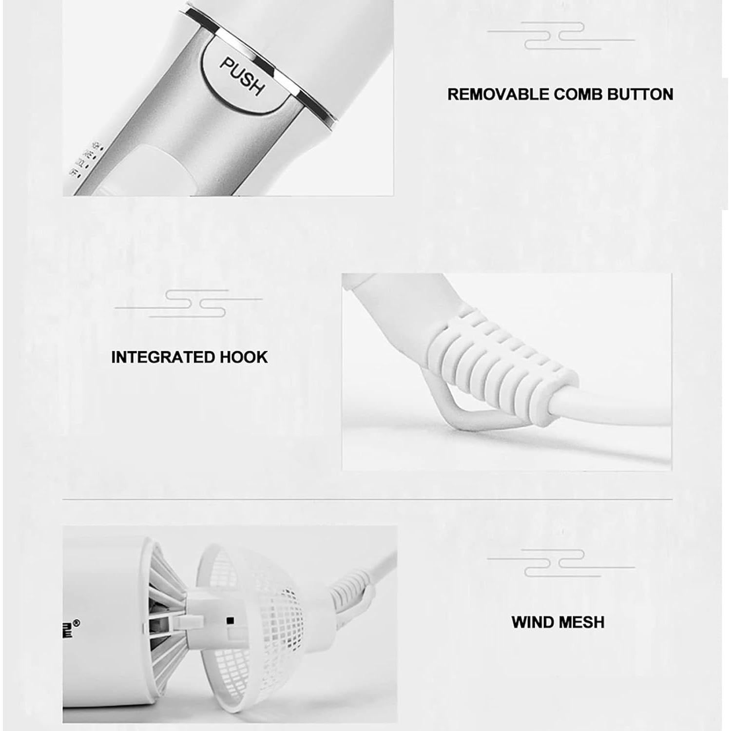 Cepillo Secador de Cabello ZJchao 2 en 1 Antifrizz 750W