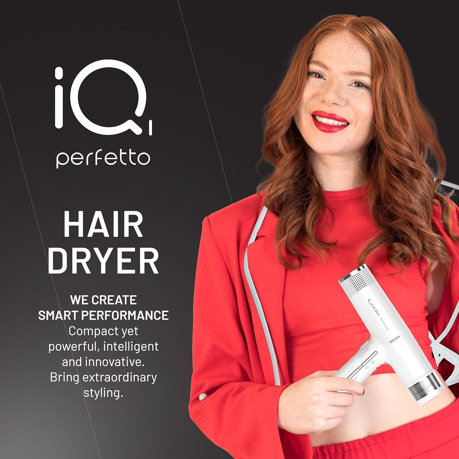 Secador de Pelo GA.MA iQ1 1600W Motor Sin Escobillas Gris