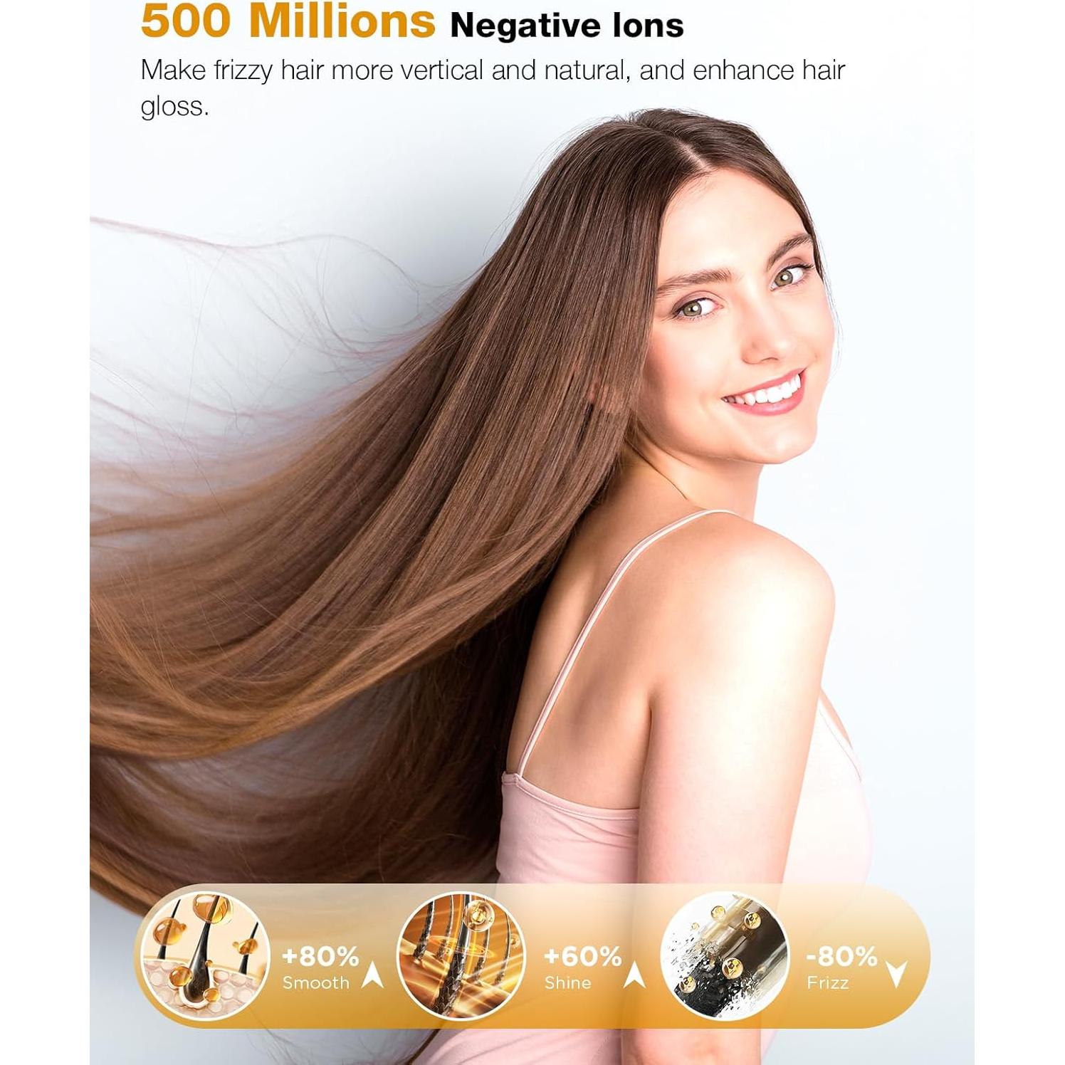 Secador de Pelo Profesional VivaEase 160000 RPM Gris Claro