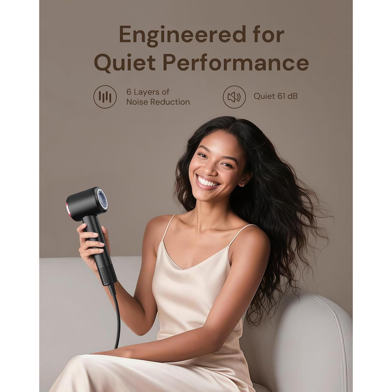 Secador de Pelo Profesional VOLGTIA 1400W con Difusor y Iones Negativos