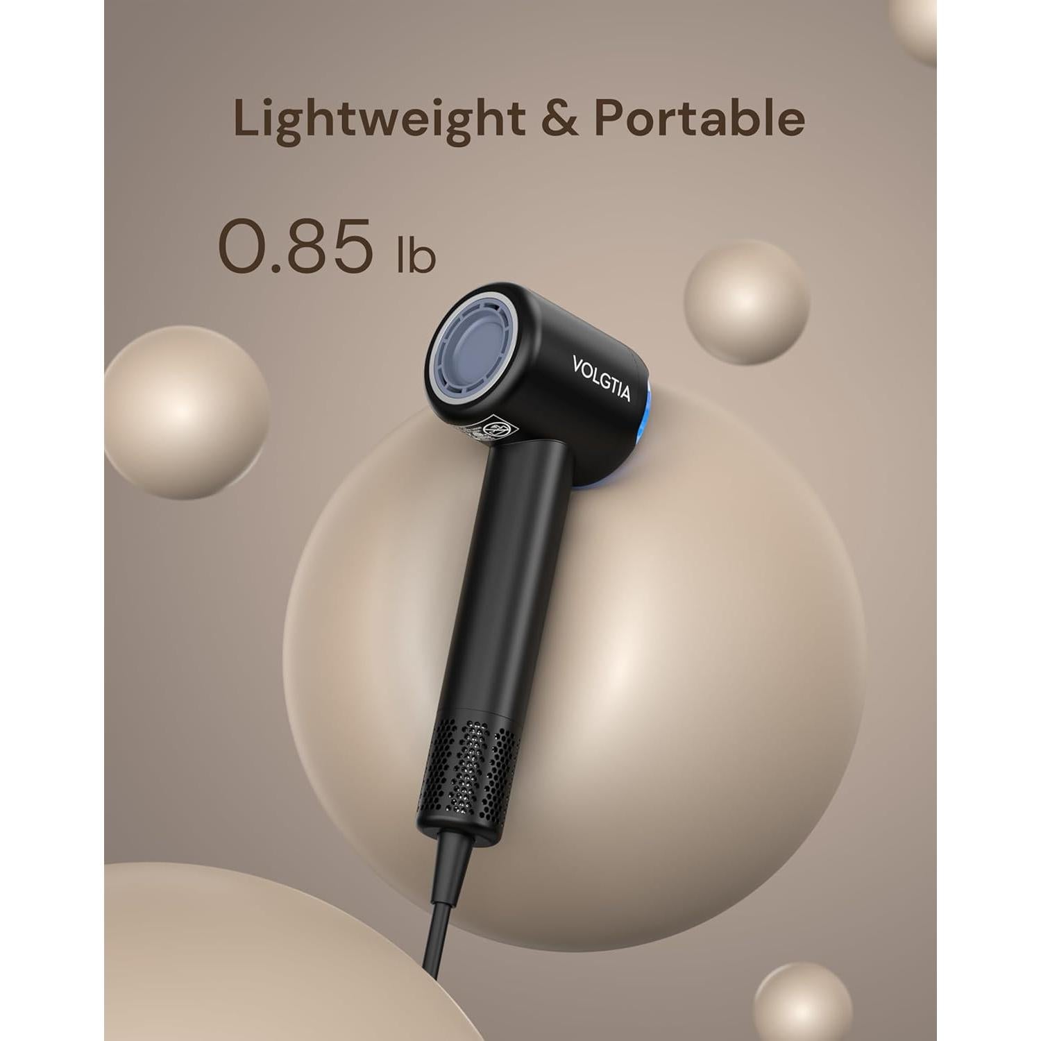 Secador de Pelo Profesional VOLGTIA 1400W con Difusor y Iones Negativos
