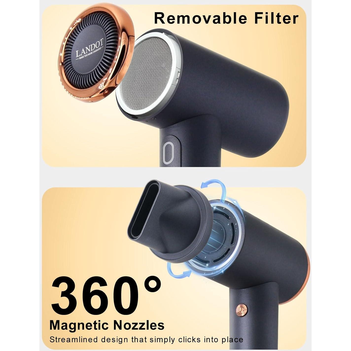 Secador de Pelo Iónico LANDOT SM-HD168 110000 RPM Compacto