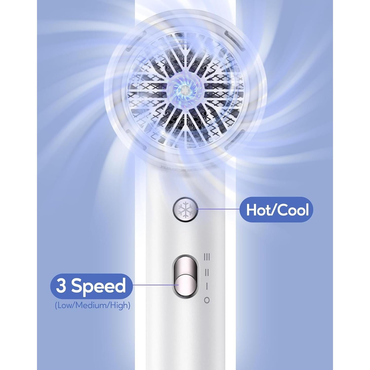 Secador de Pelo Wavytalk 1875W Iónico con Difusor Blanco