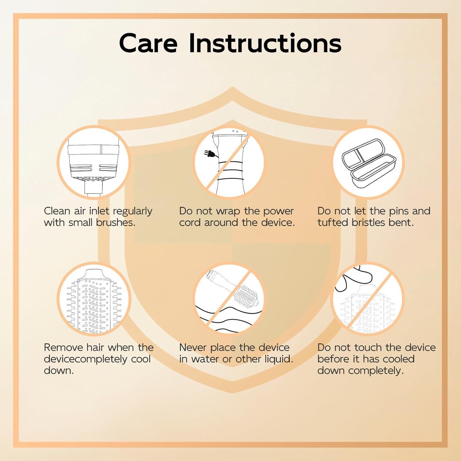 Cepillo Secador de Cabello Nicebay HB-822, 4 en 1, Pantalla