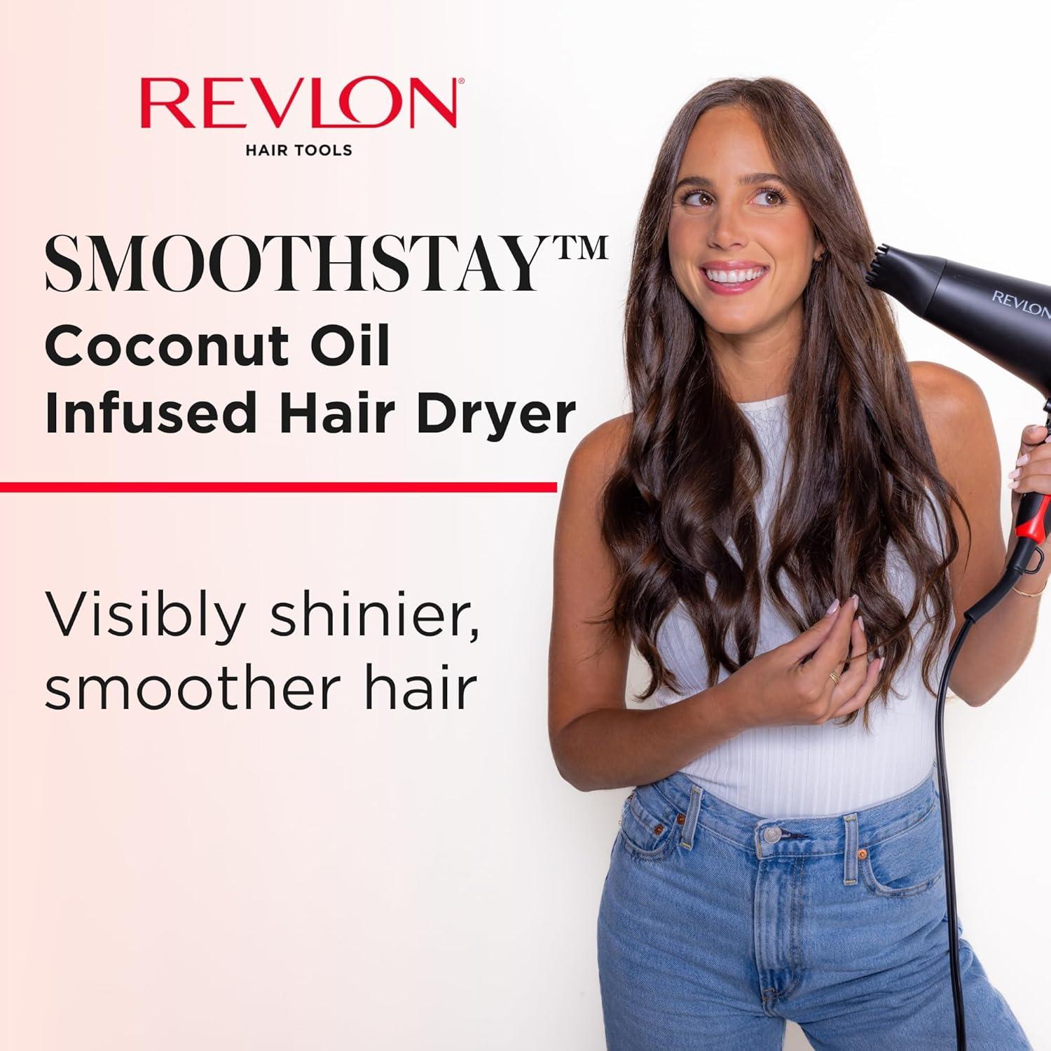 Secador de Pelo Revlon SmoothStay 1875W con Difusor y Concentrador