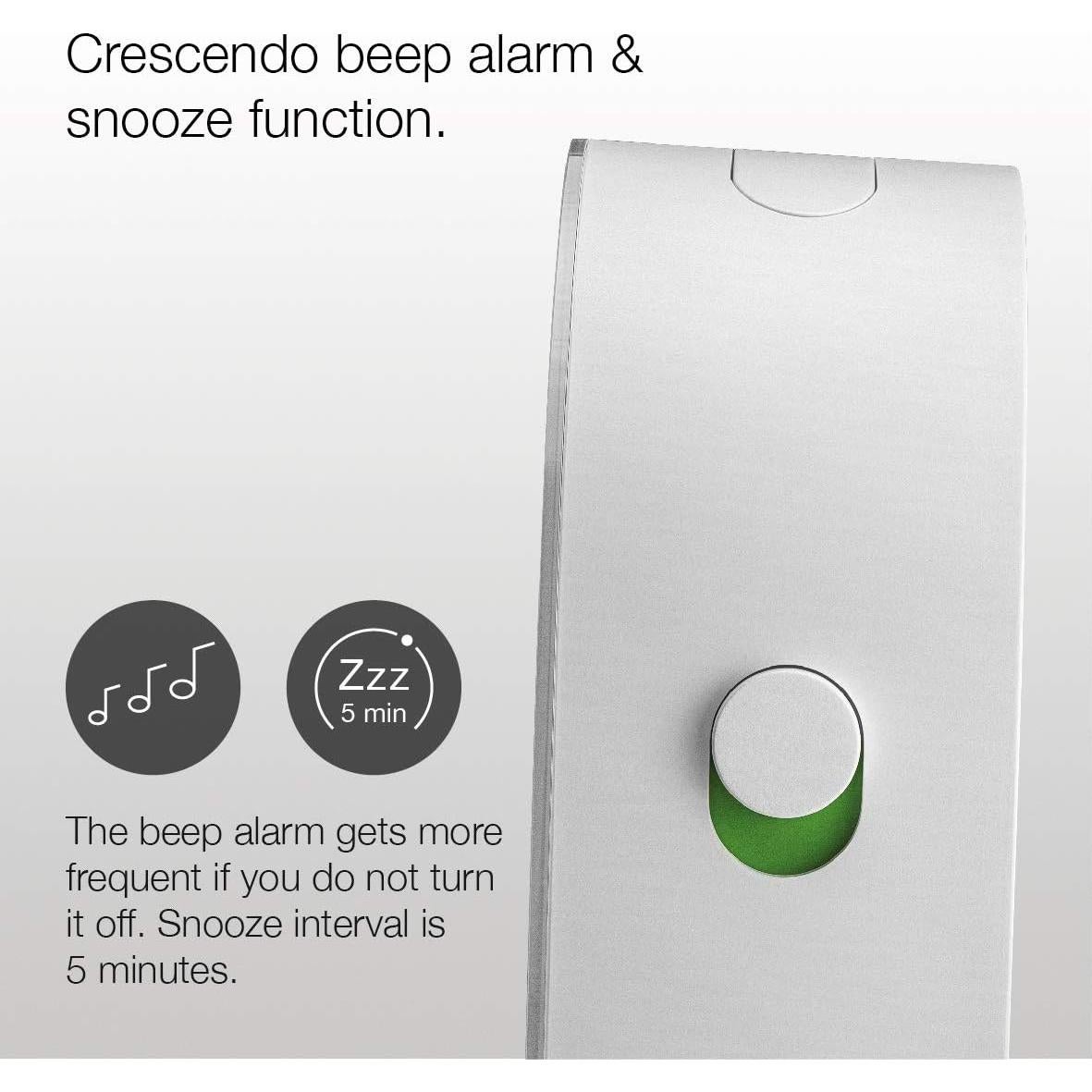 Reloj Despertador Analógico Braun BC22W Blanco con Alarma