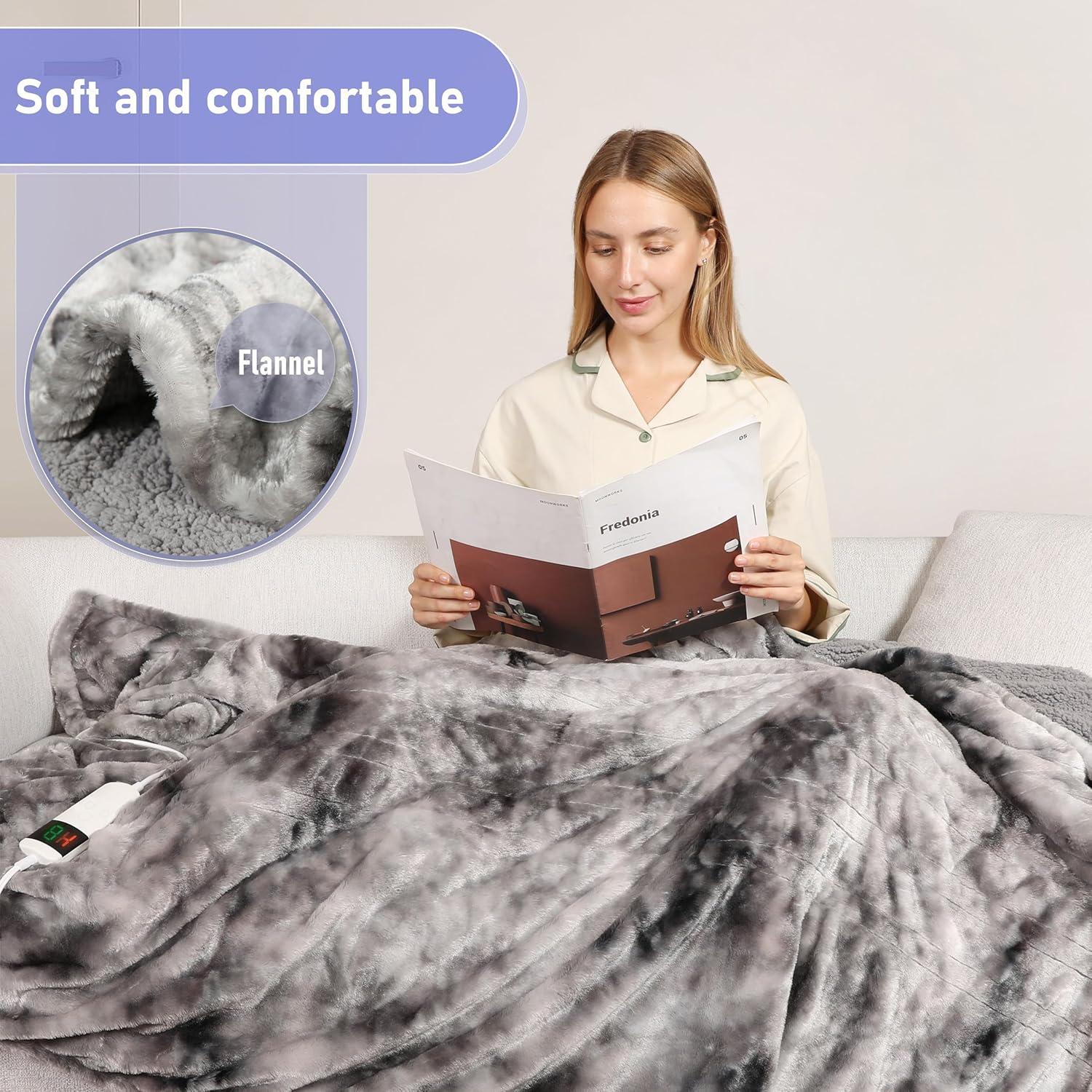 Manta Calentada Eléctrica Cushious 152x127 cm 10 Niveles Calor