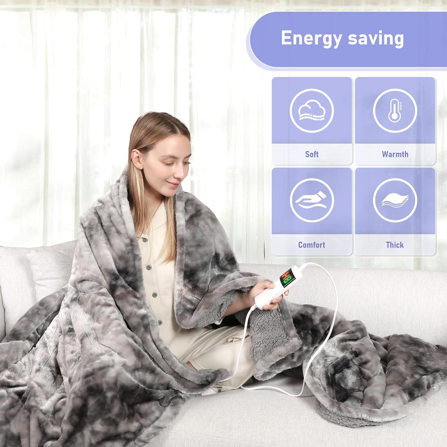 Manta Calentada Eléctrica Cushious 152x127 cm 10 Niveles Calor