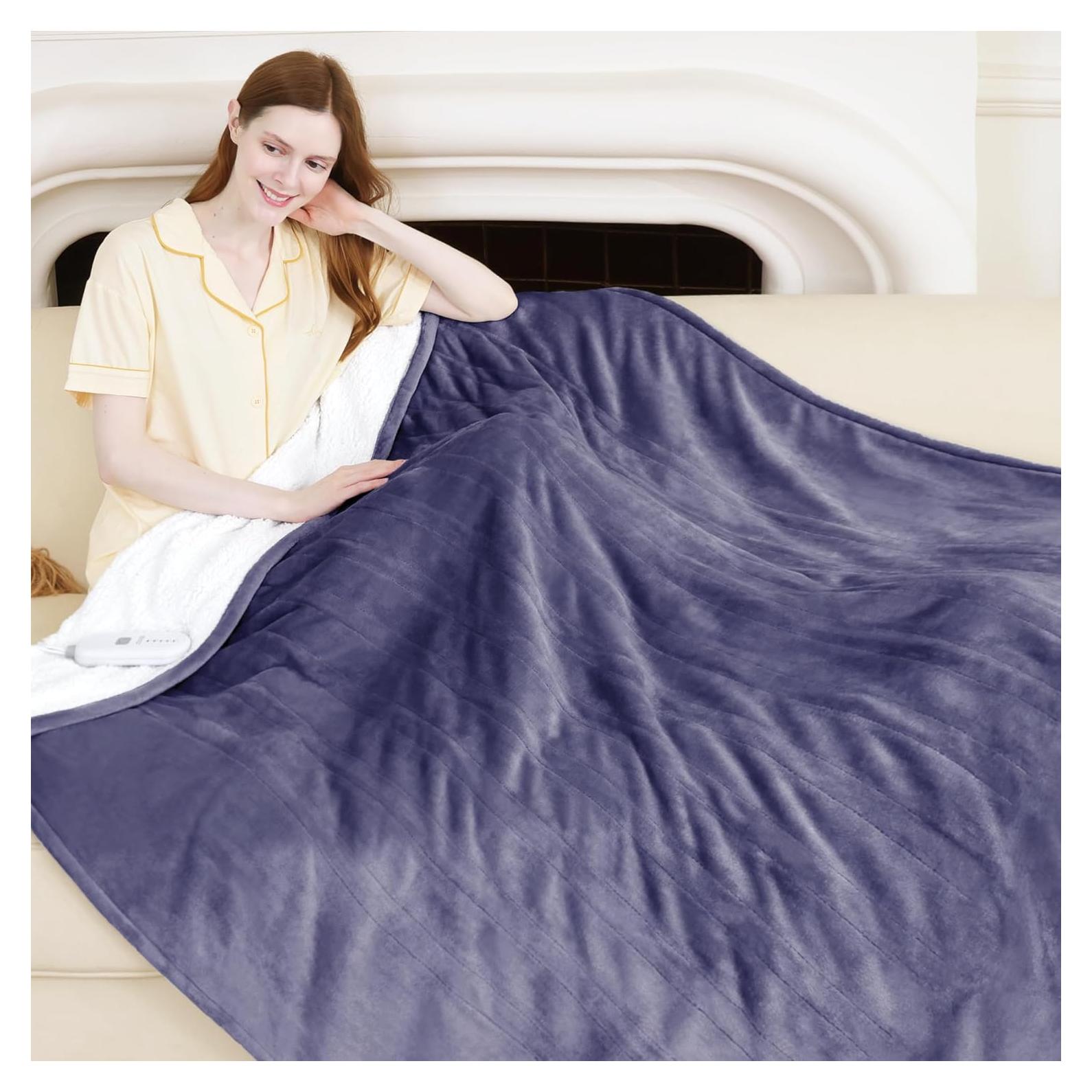 Manta Eléctrica VELLUBAM 127x152 cm con 5 Niveles Calentamiento