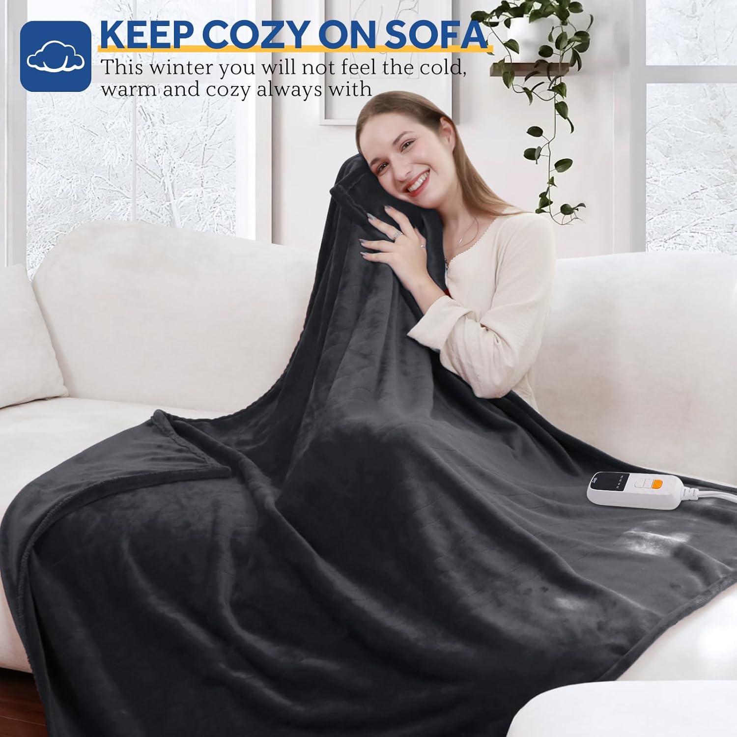 Manta Eléctrica Calentada Sealy 127x152cm Franela 6 Niveles