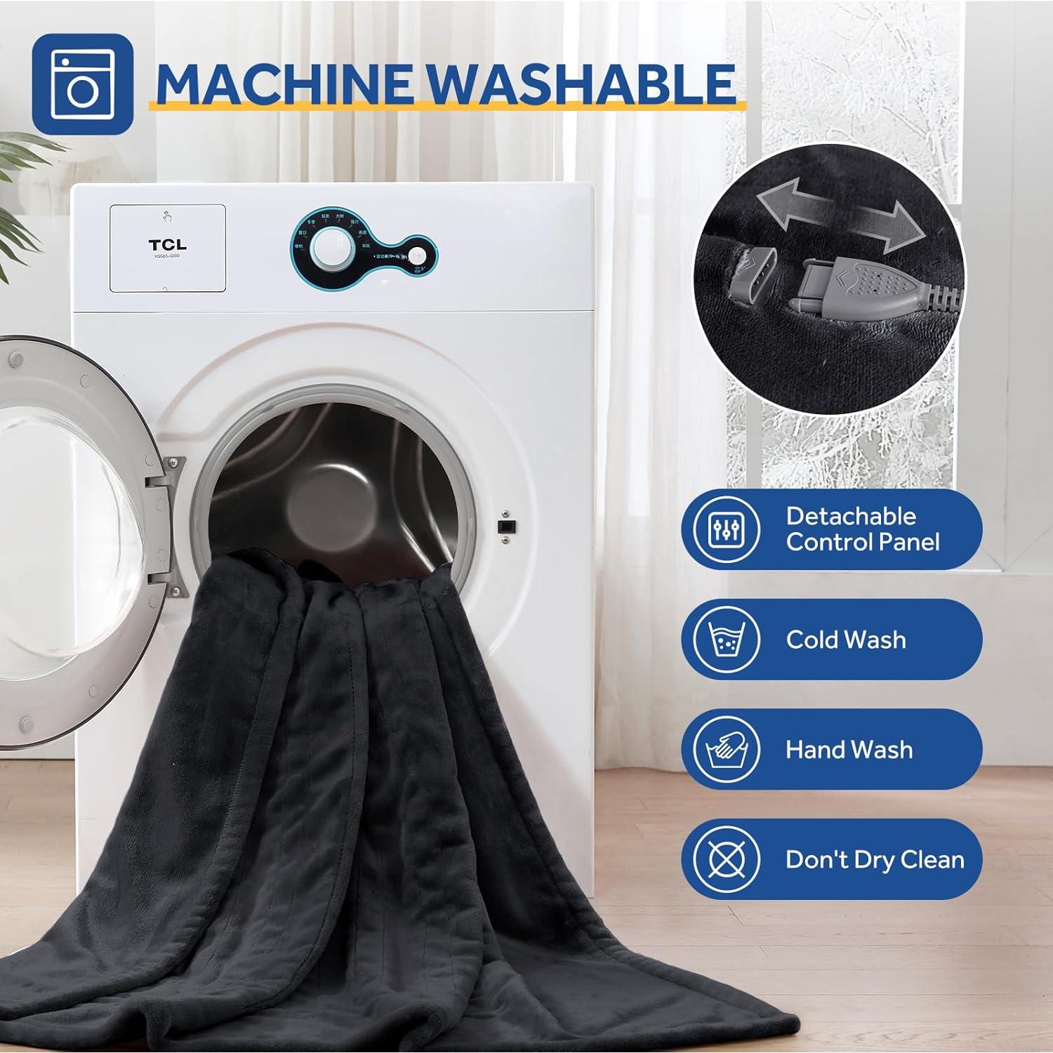 Manta Eléctrica Calentada Sealy 127x152cm Franela 6 Niveles