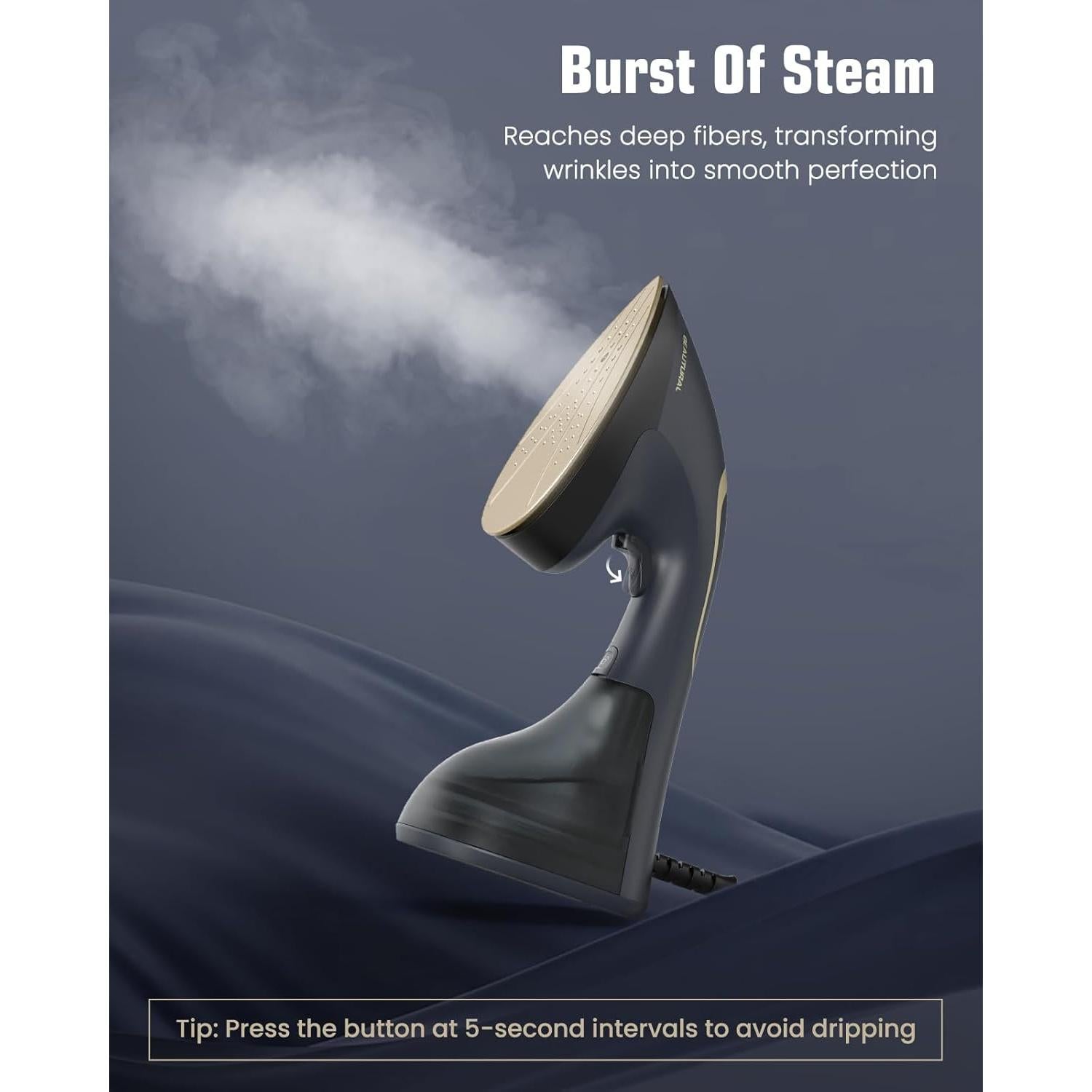 Vaporizador de Ropa 2-en-1 BEAUTURAL 1200W Cerámica 200ml