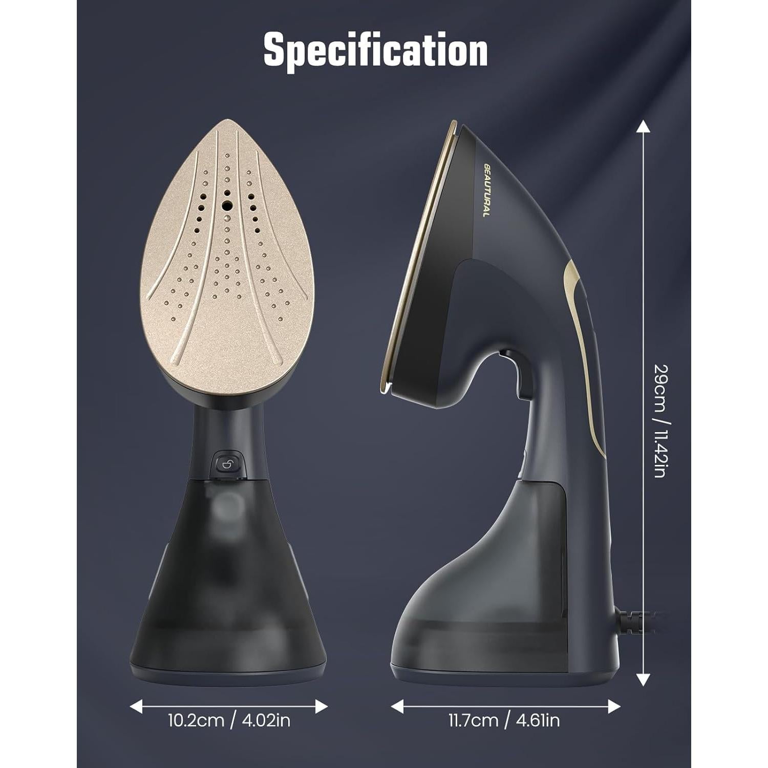 Vaporizador de Ropa 2-en-1 BEAUTURAL 1200W Cerámica 200ml