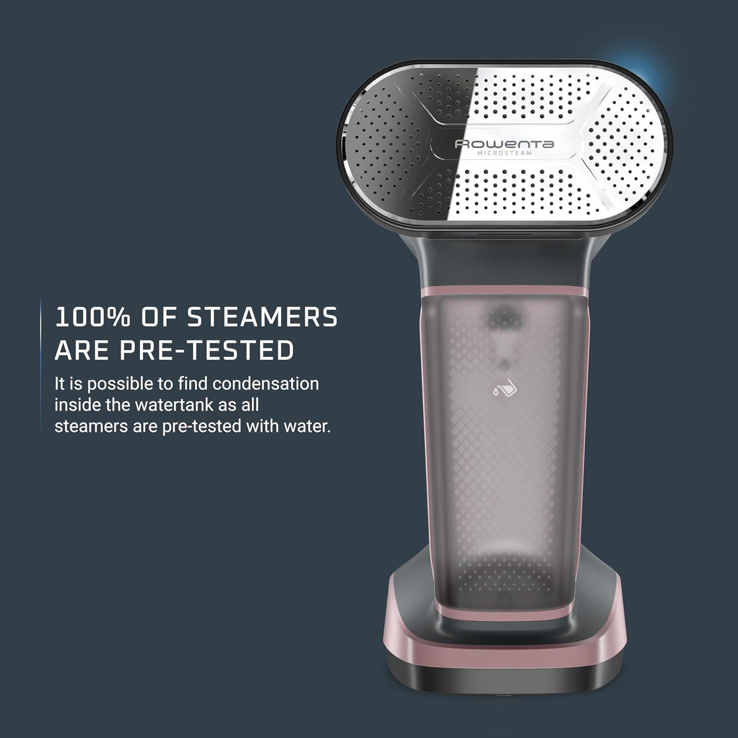 Plancha de Vapor Rowenta DR8865 3 en 1, 1875W, 210ml, Negro/Rosa