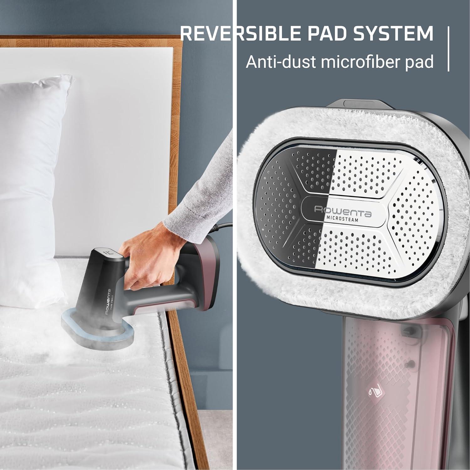 Plancha de Vapor Rowenta DR8865 3 en 1, 1875W, 210ml, Negro/Rosa