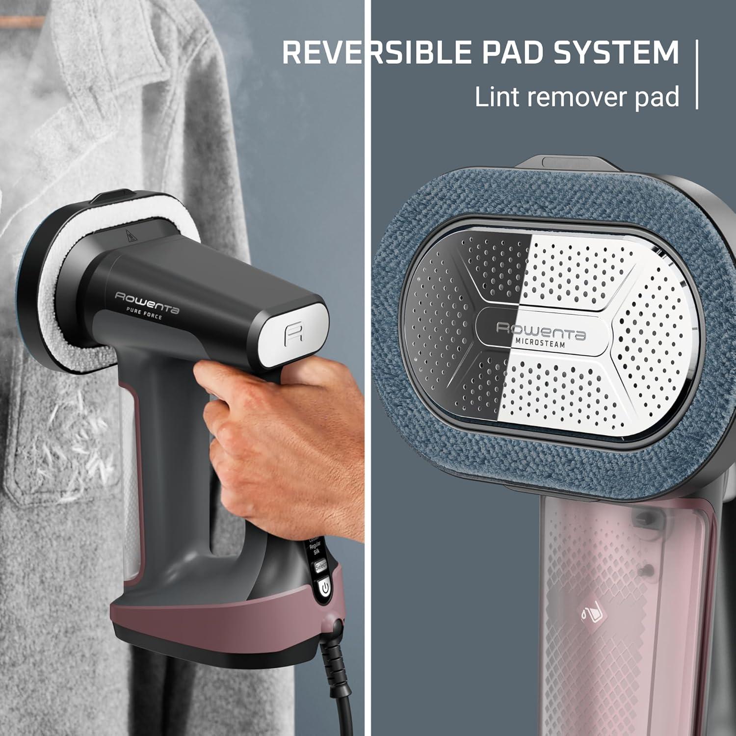 Plancha de Vapor Rowenta DR8865 3 en 1, 1875W, 210ml, Negro/Rosa