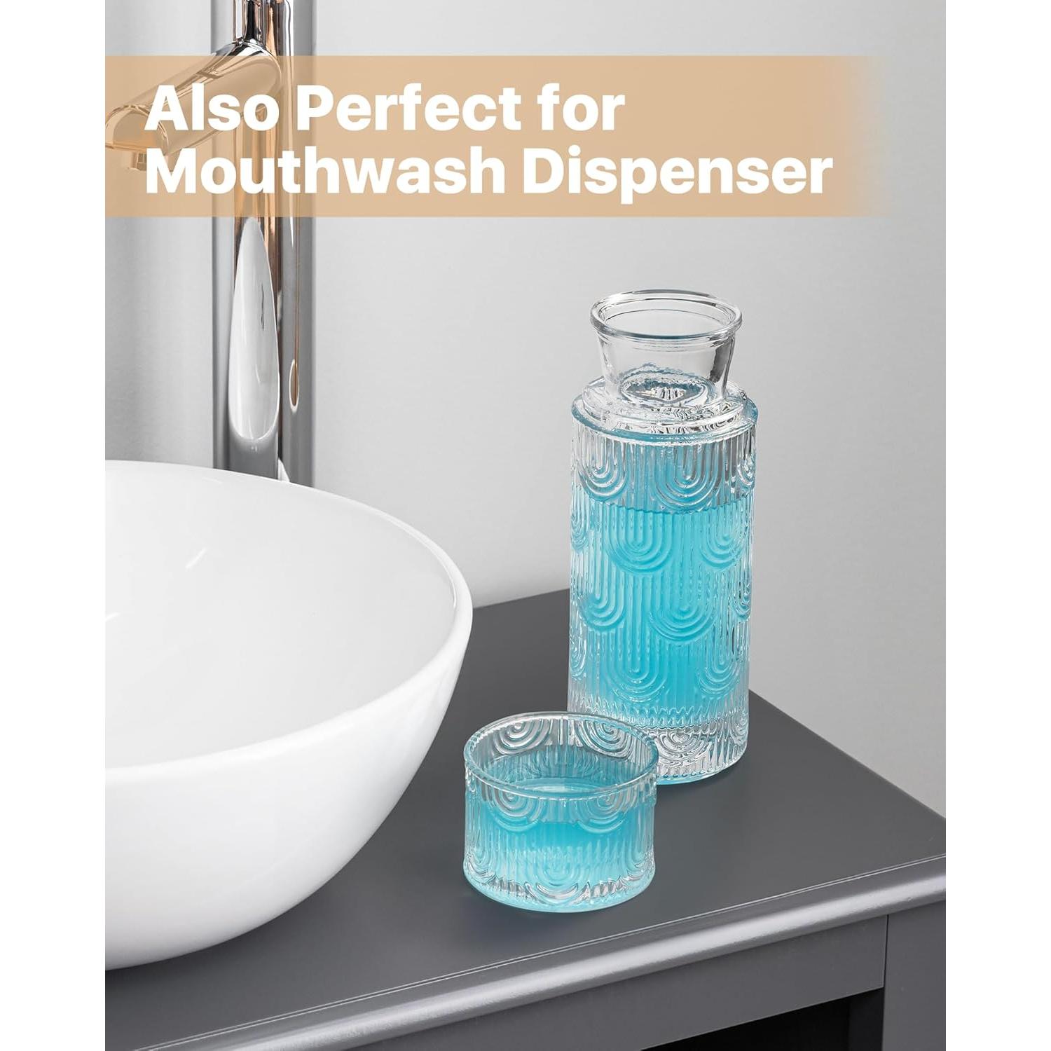 Juego de Jarra y Vaso de Vidrio DmmyAlzx 640 ml Transparente