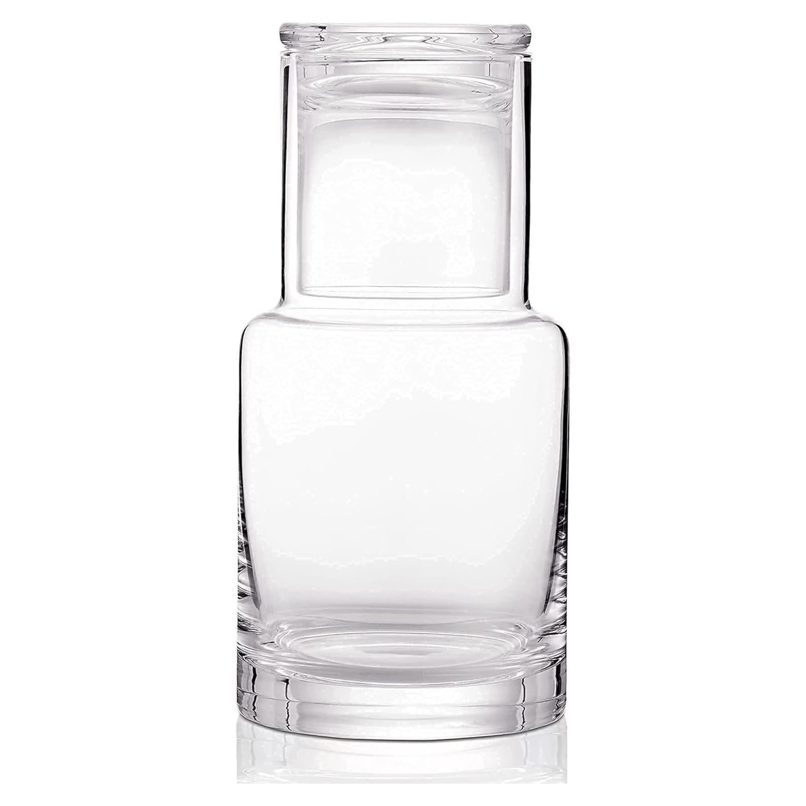 Jarra de Agua con Vaso Integrado Lancici 900ml Vidrio Transparente