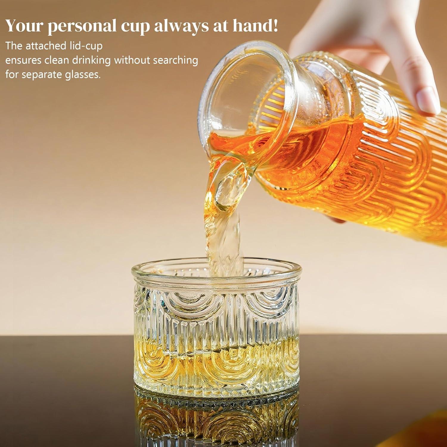 Conjunto Jarra y Vaso de Vidrio Kanpura 0.84 L Transparente