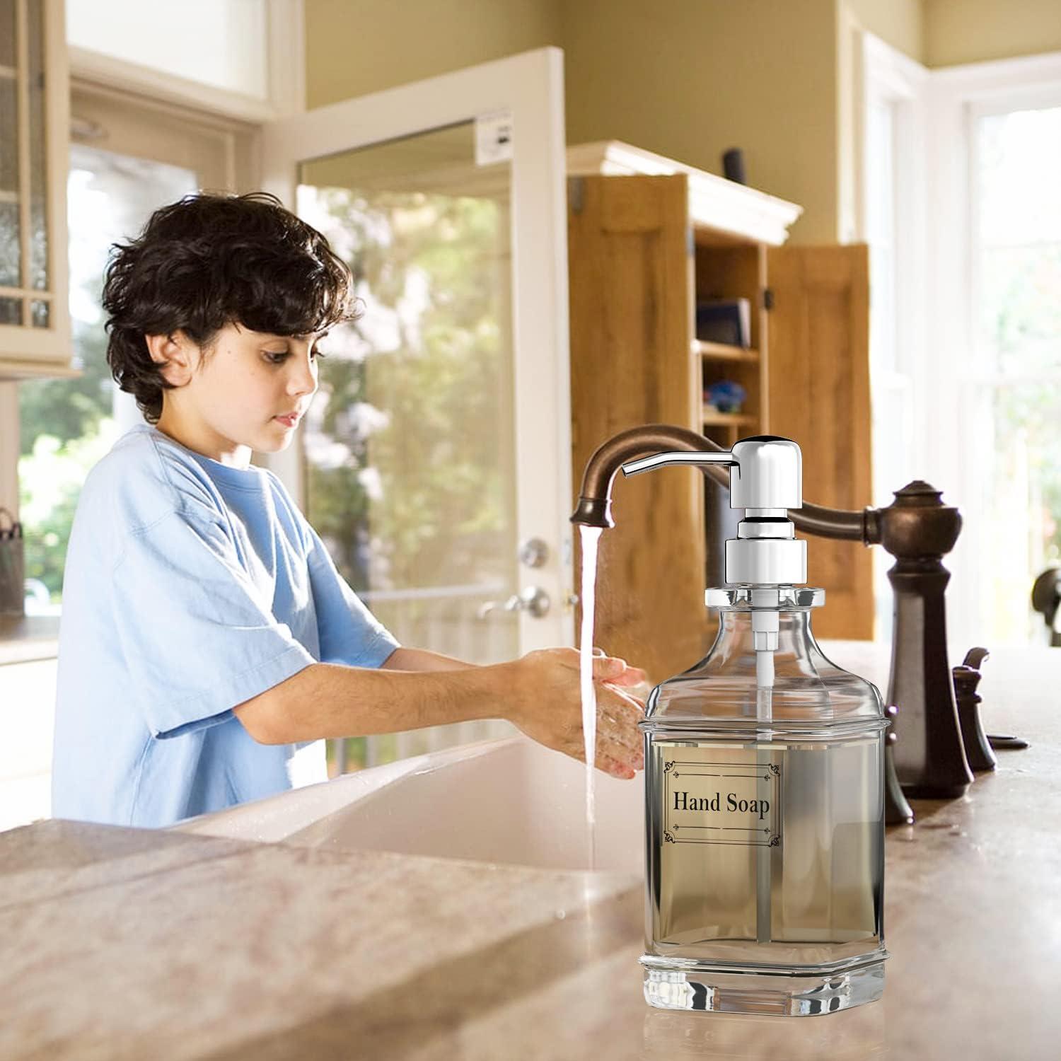 Dispensador de Jabón de Vidrio GLADPURE - Paquete de 2, 532 ml