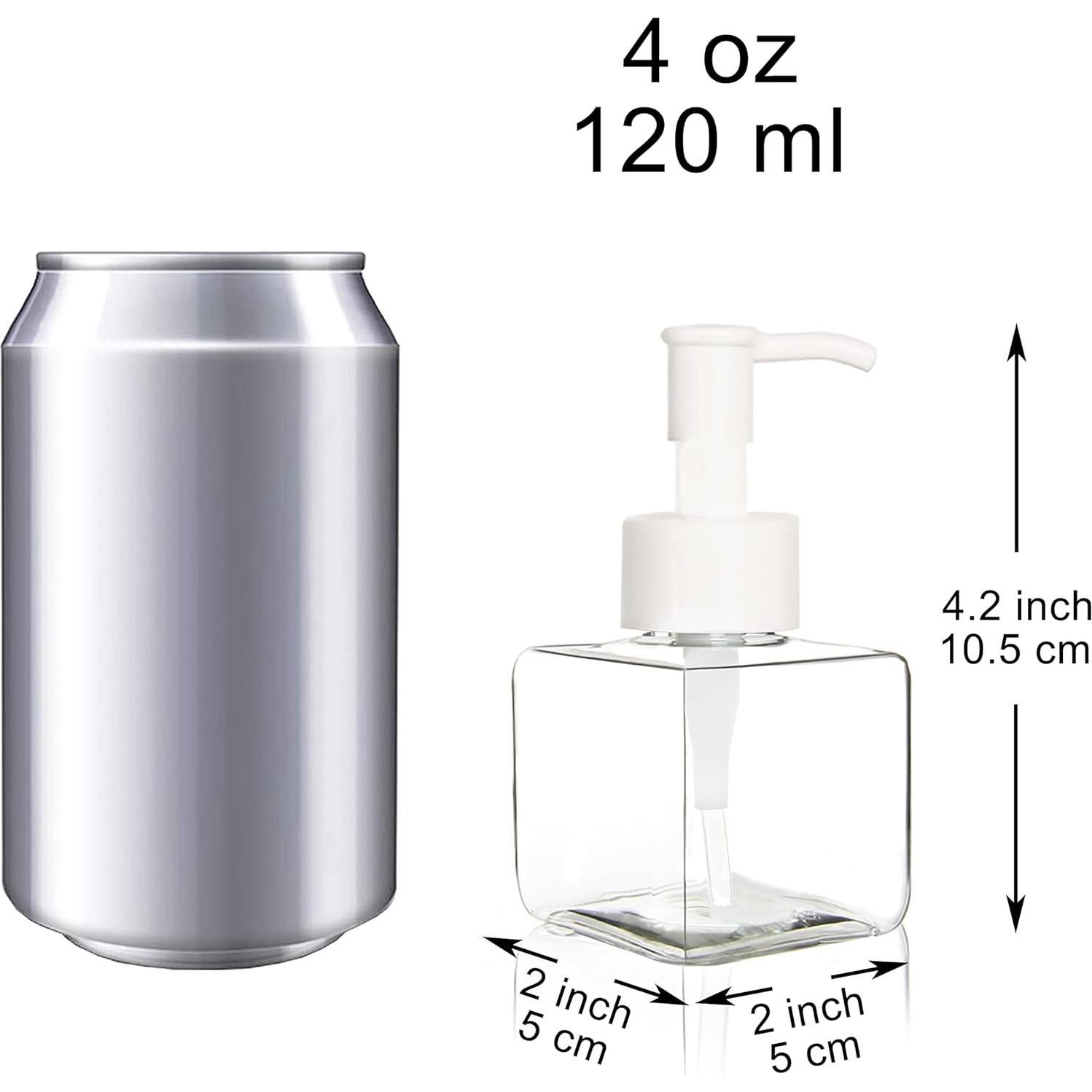 Youngever 5 Botellas de Plástico Reutilizables 120 ml con Bomba