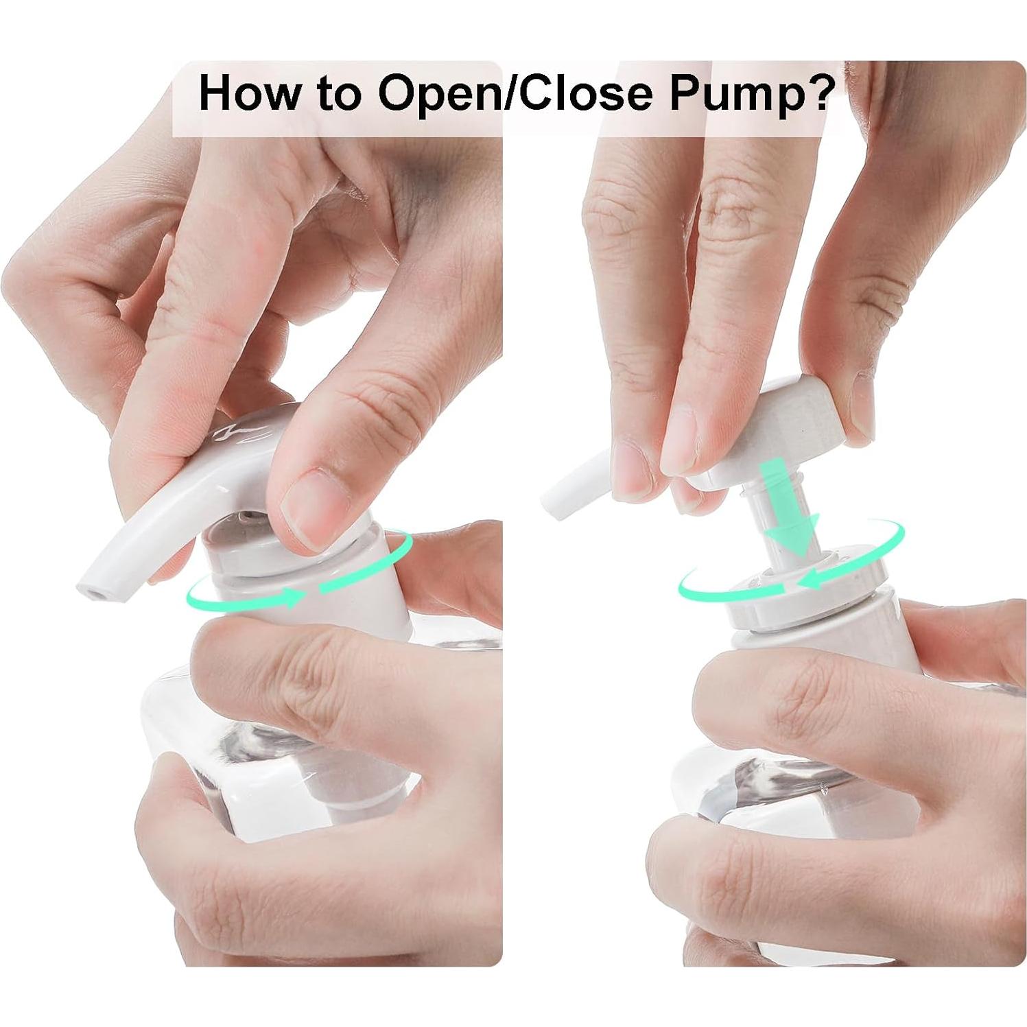 Okllen 12 Botellas de Plástico 500ml con Bomba Cuadradas