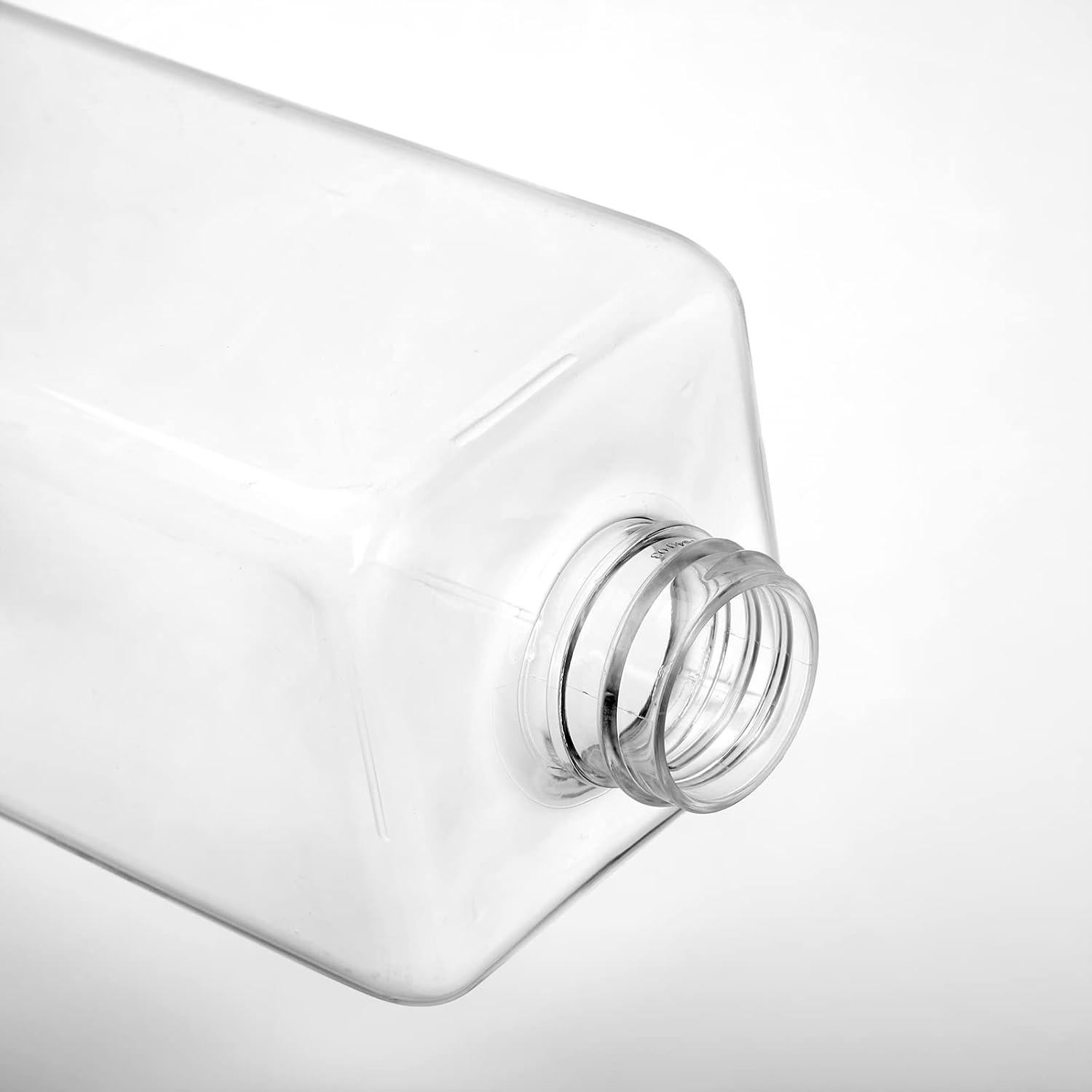 Okllen 12 Botellas de Plástico 500ml con Bomba Cuadradas