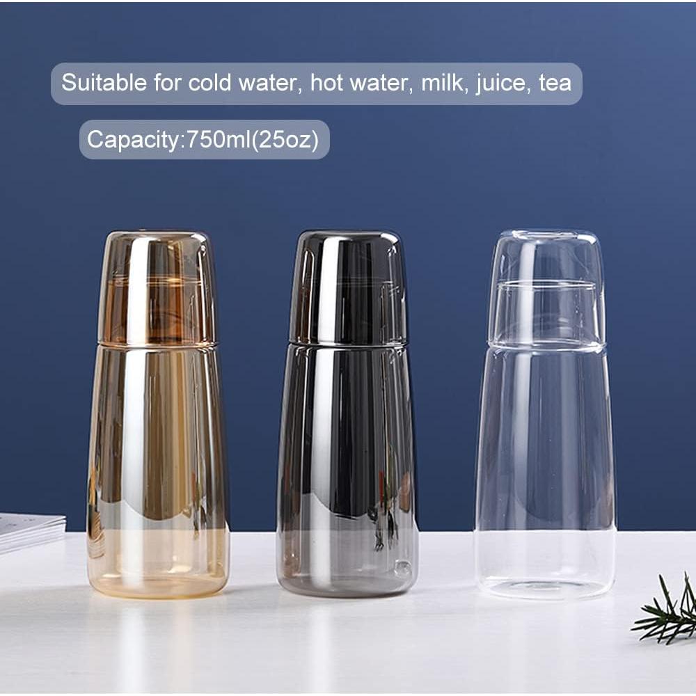 Juego de Jarra de Agua y Vaso Yalucky 750ml Ámbar Vintage