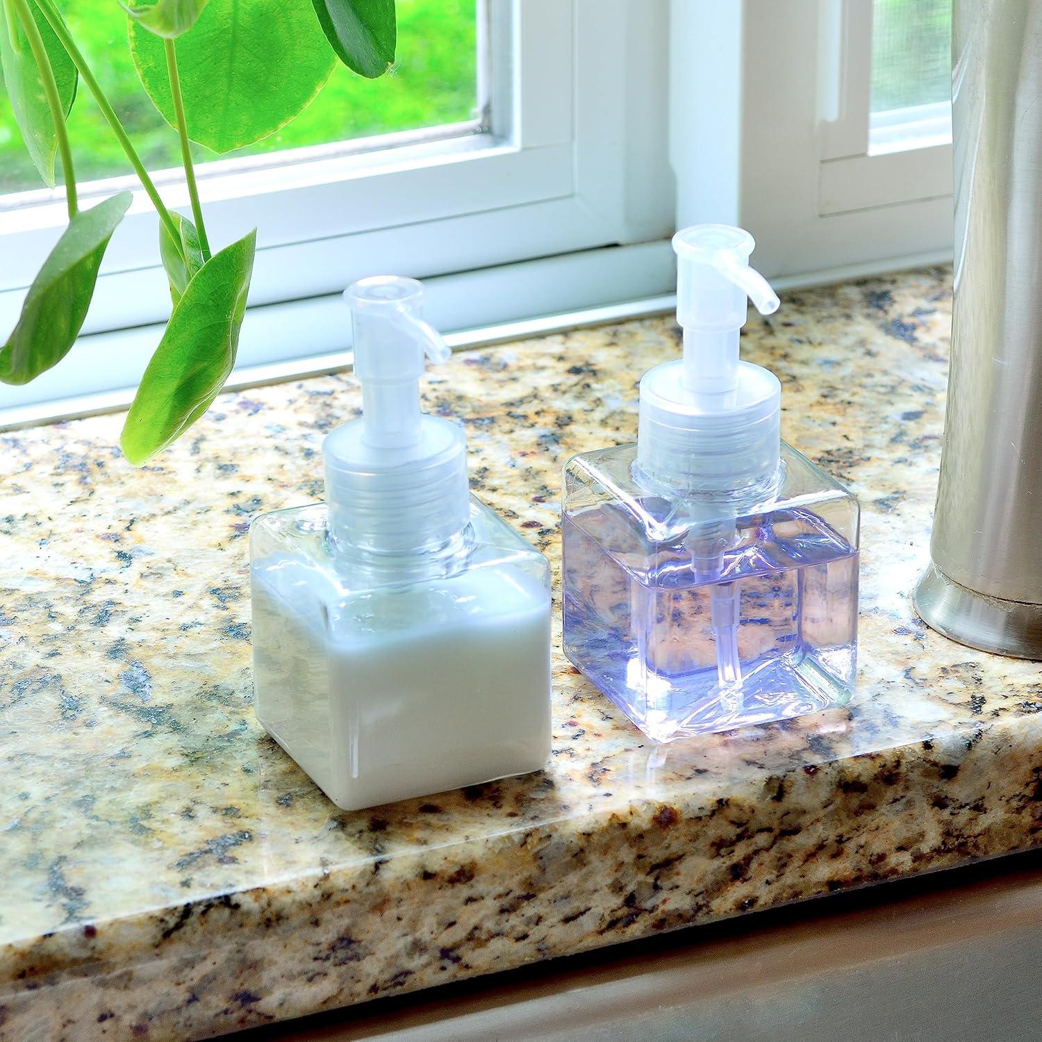 Youngever 5 Botellas de Plástico Cuadradas 120 ml con Bomba